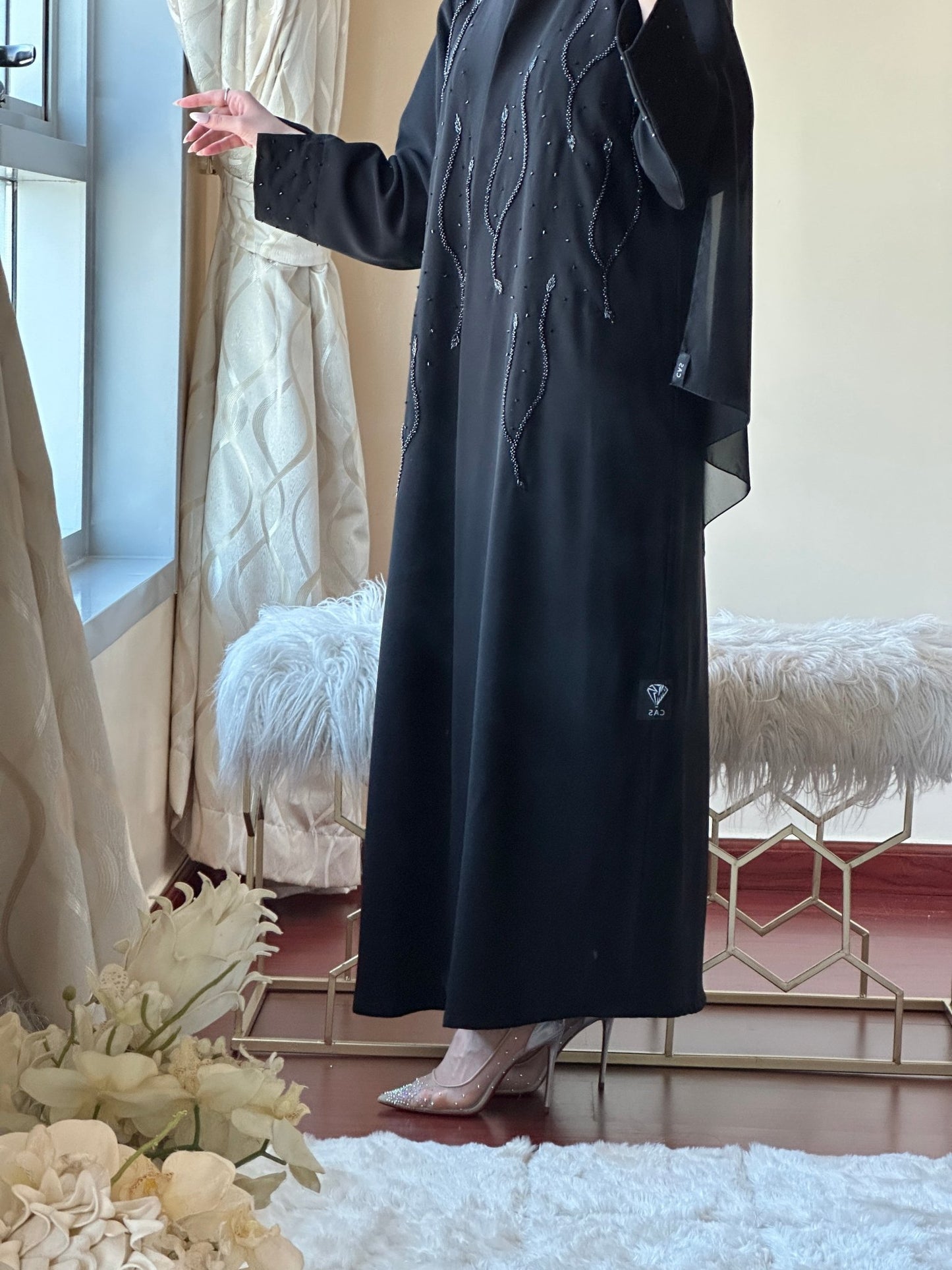 C - Black - Work - Abaya - Set - 150