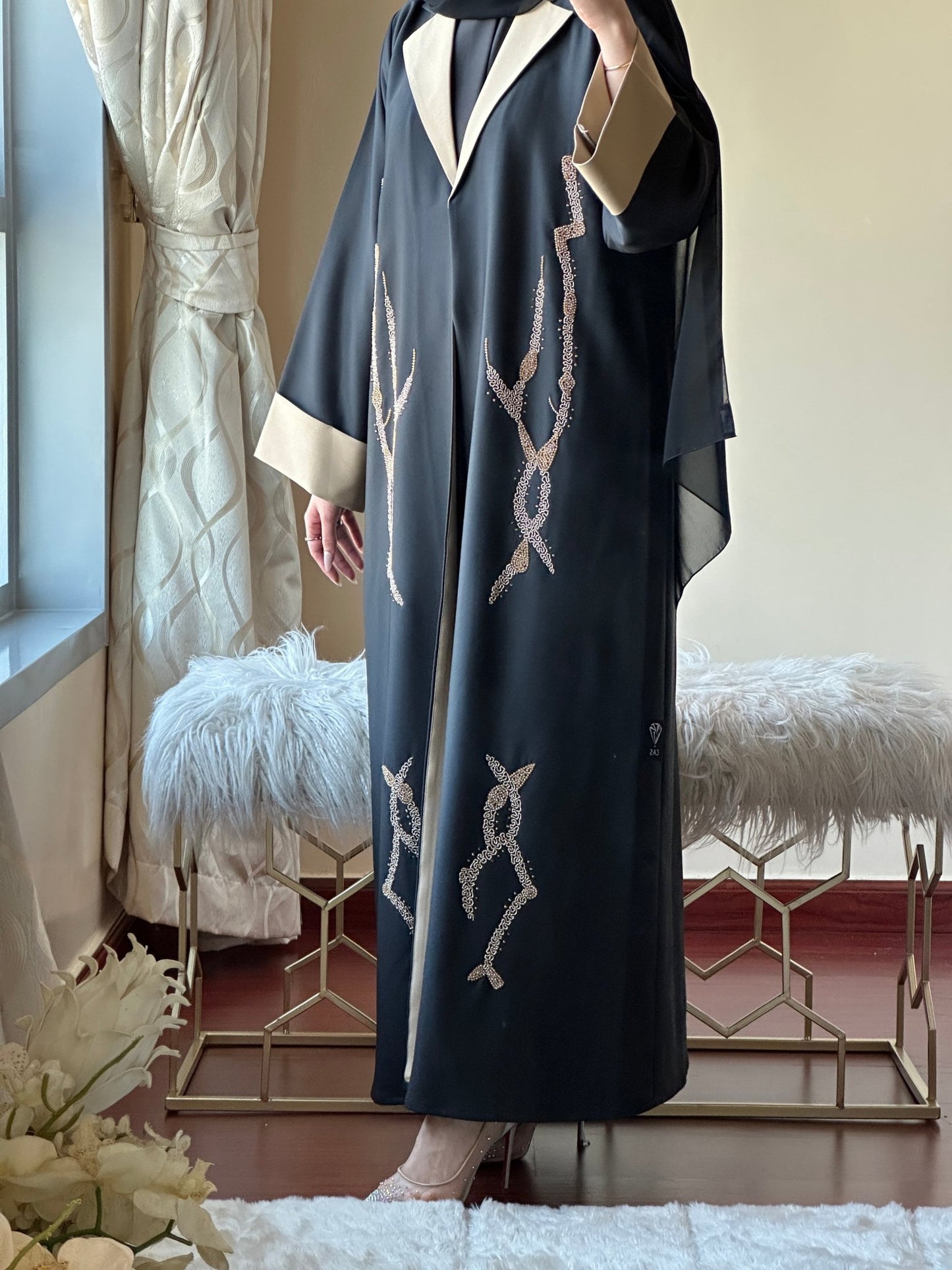 C - Black - Work - Abaya - Set - 151