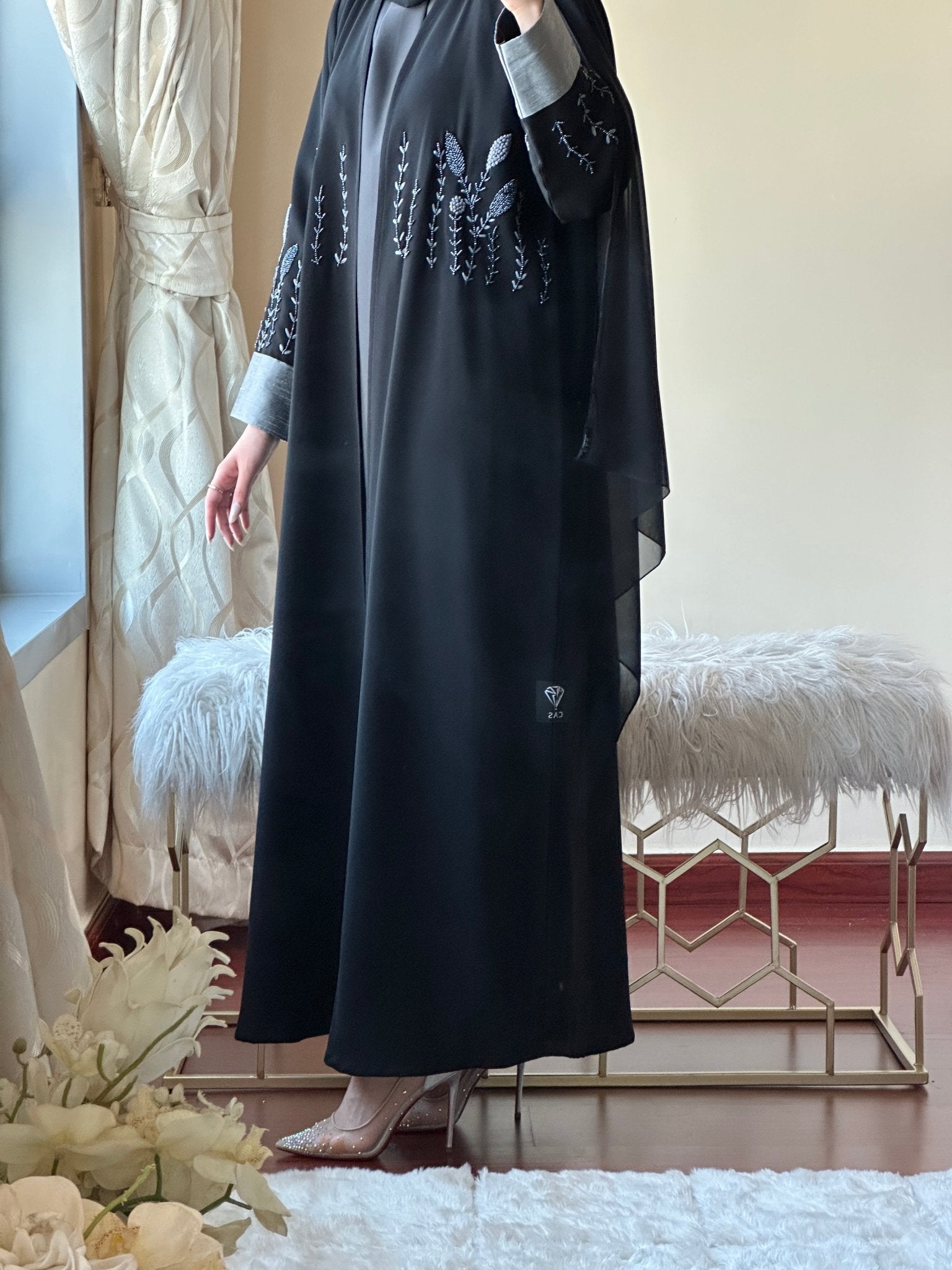 C - Black - Work - Abaya - Set - 152