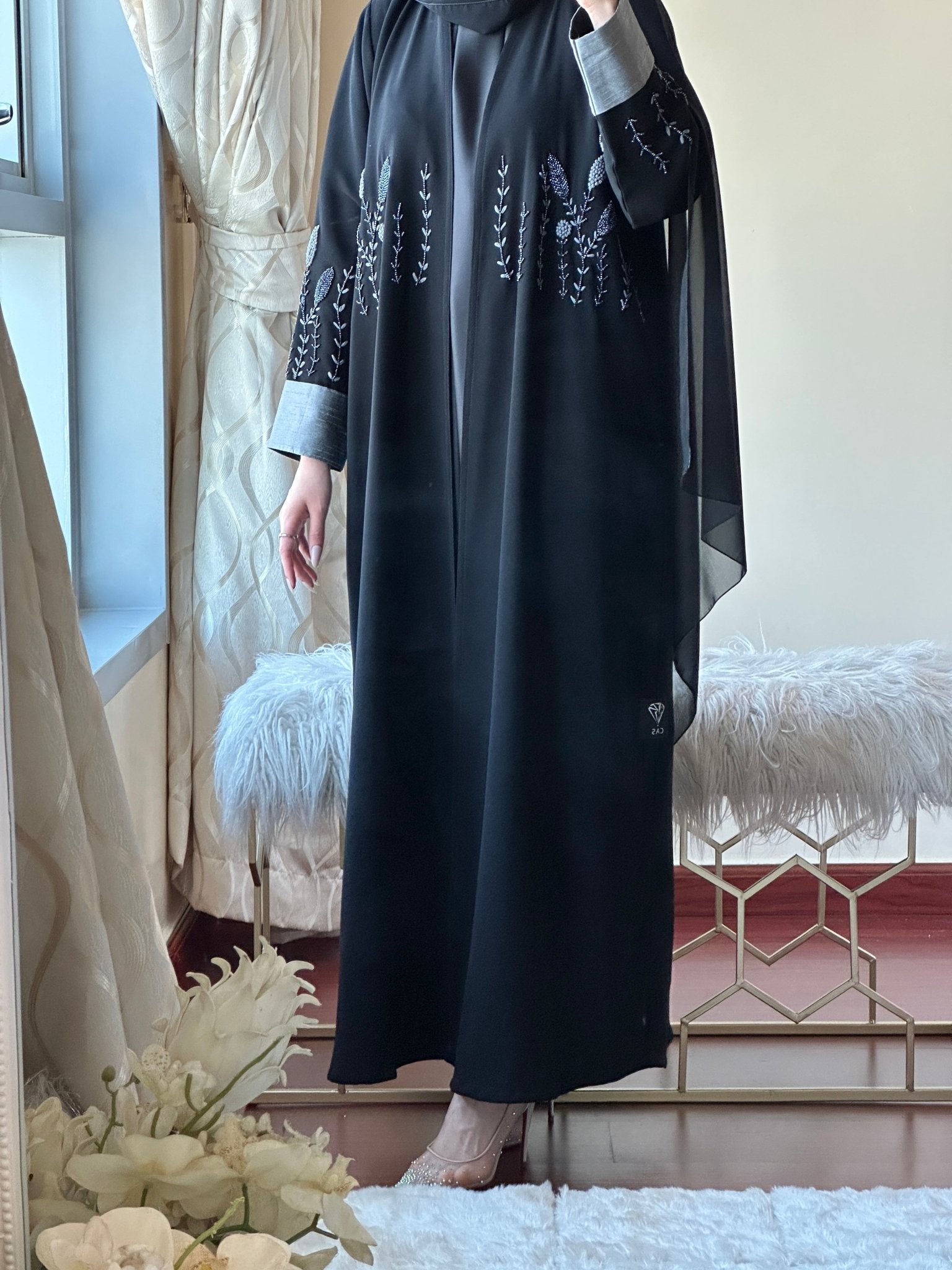 C - Black - Work - Abaya - Set - 152