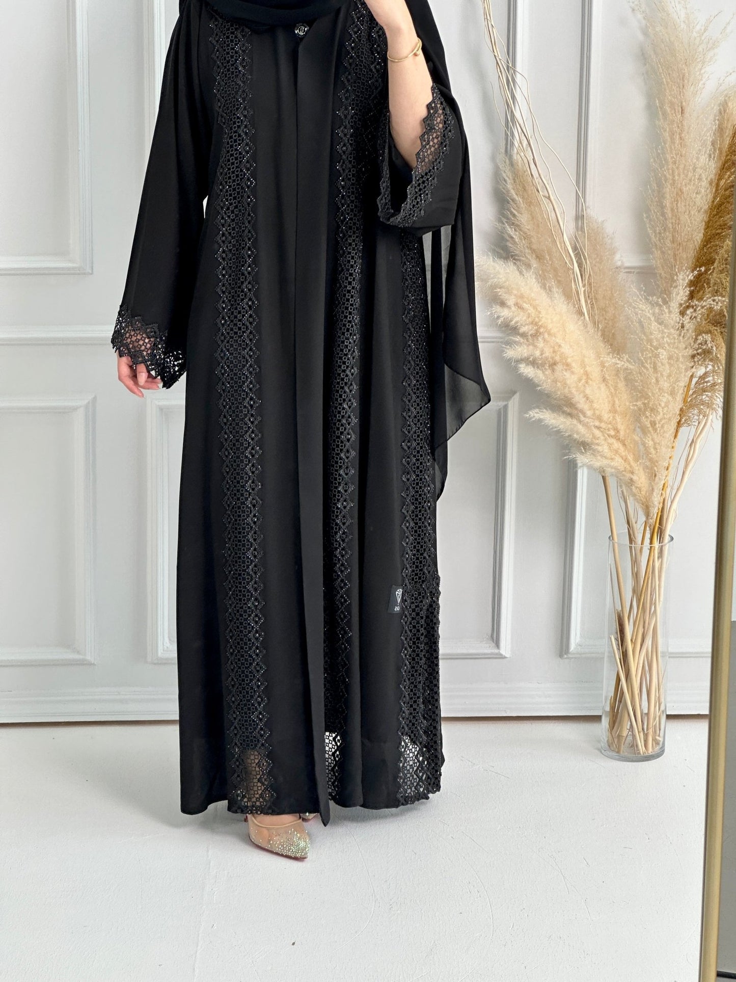 C - Black - Work - Abaya - Set - 153