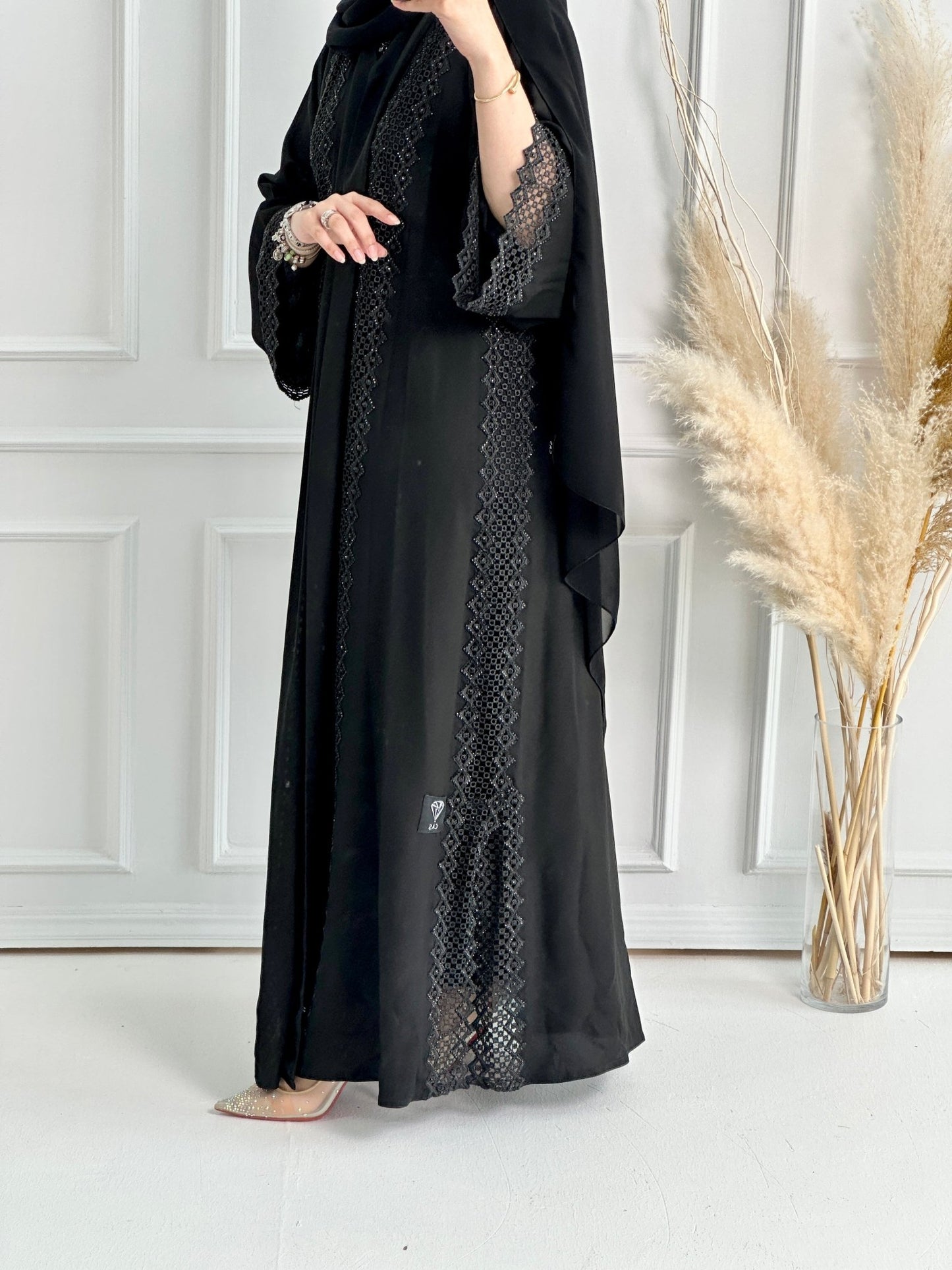 C - Black - Work - Abaya - Set - 153