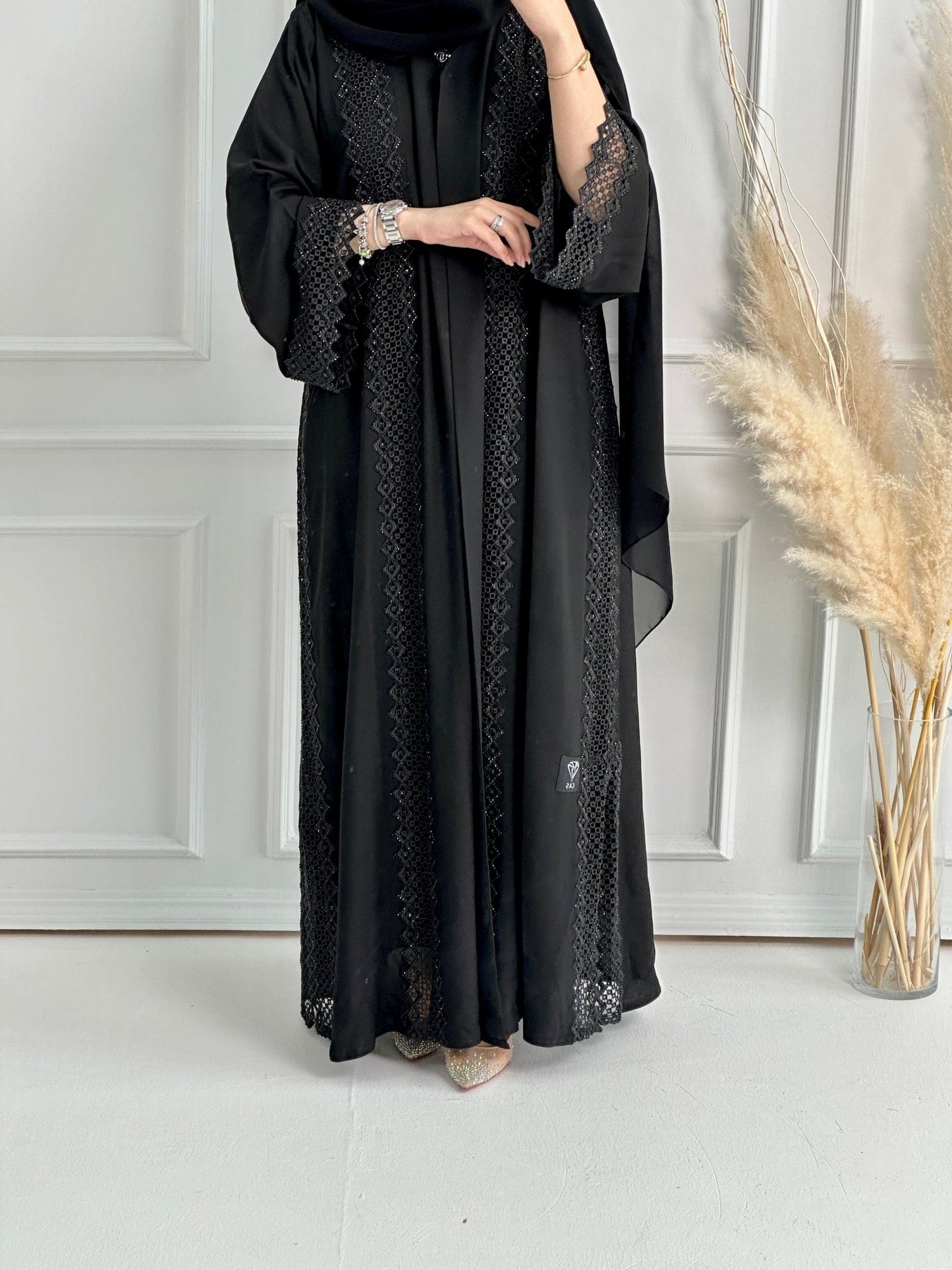 C - Black - Work - Abaya - Set - 153