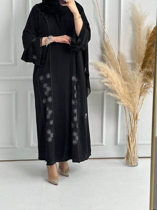 C - Black - Work - Abaya - Set - 154