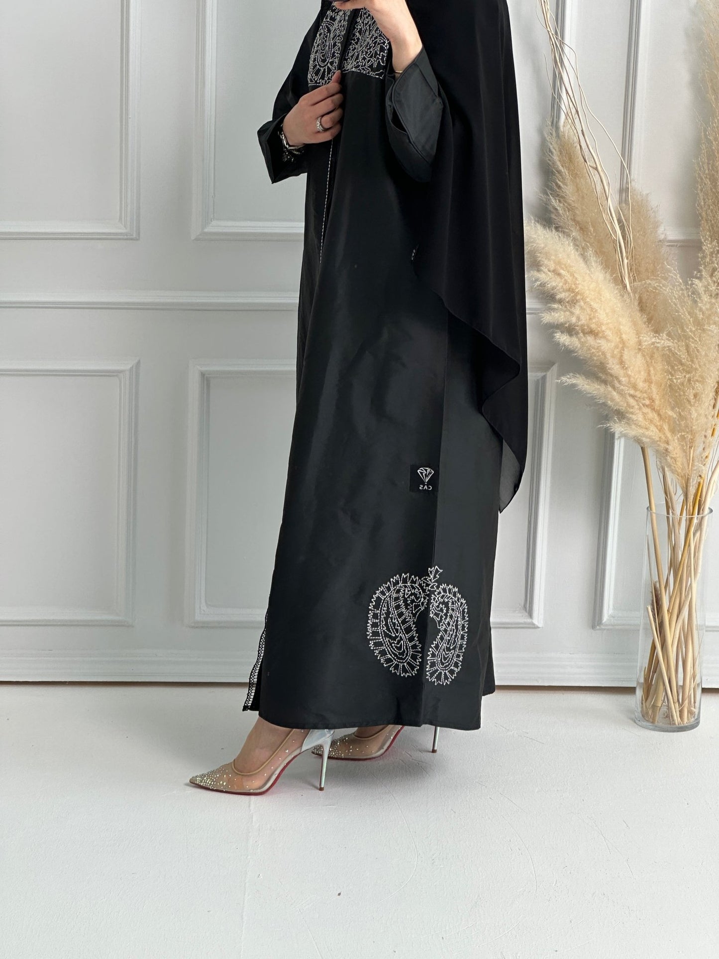 C - Black - Work - Abaya - Set - 156