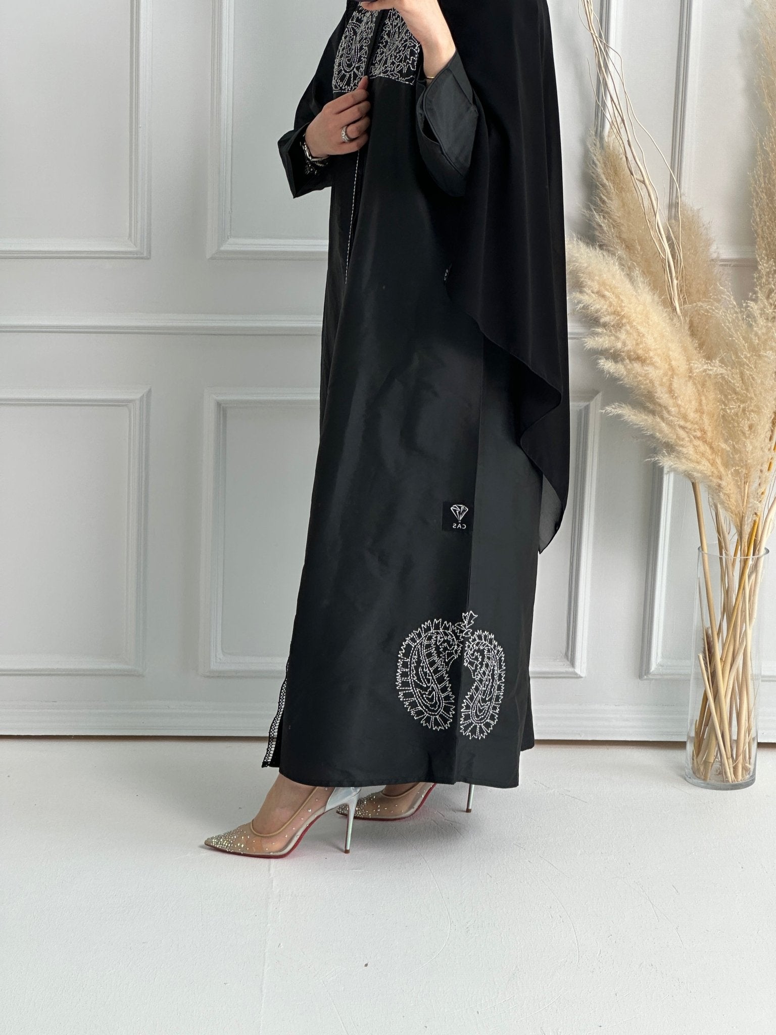 C - Black - Work - Abaya - Set - 156