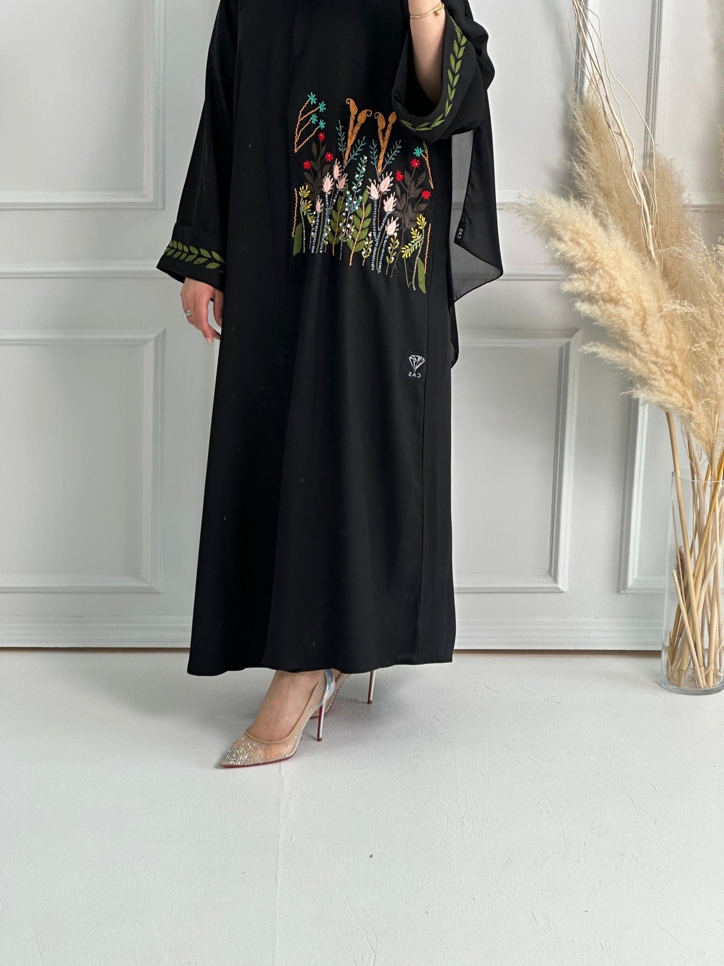 C - Black - Work - Abaya - Set - 157