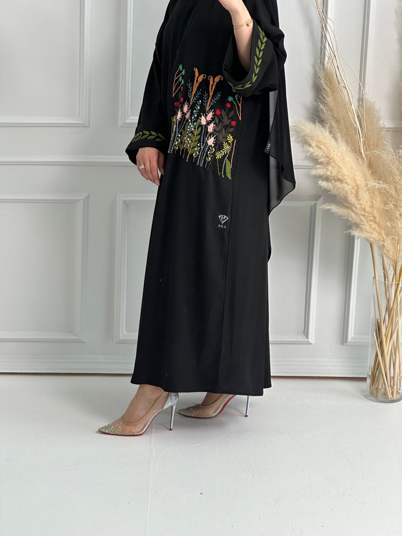 C - Black - Work - Abaya - Set - 157