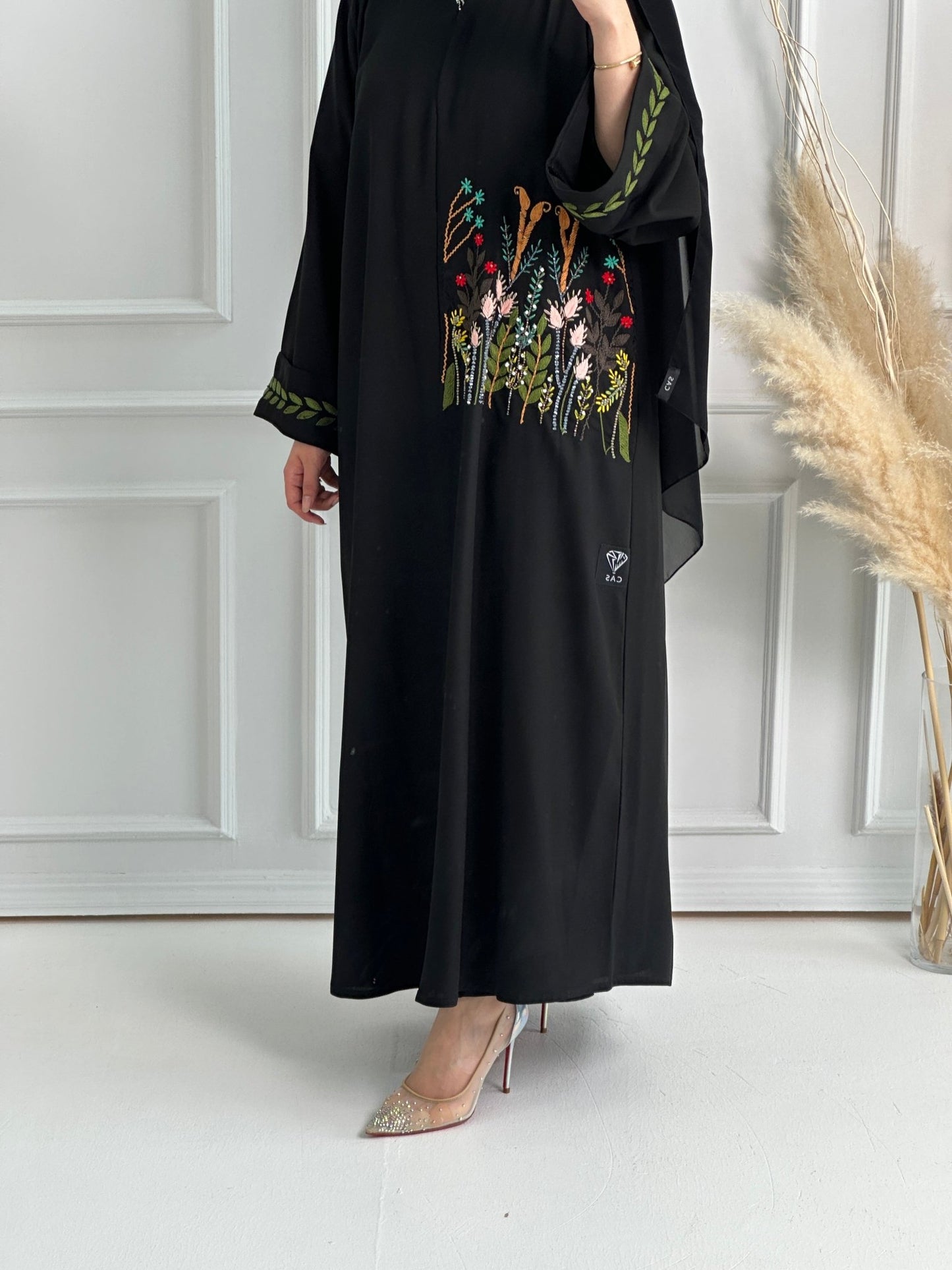 C - Black - Work - Abaya - Set - 157