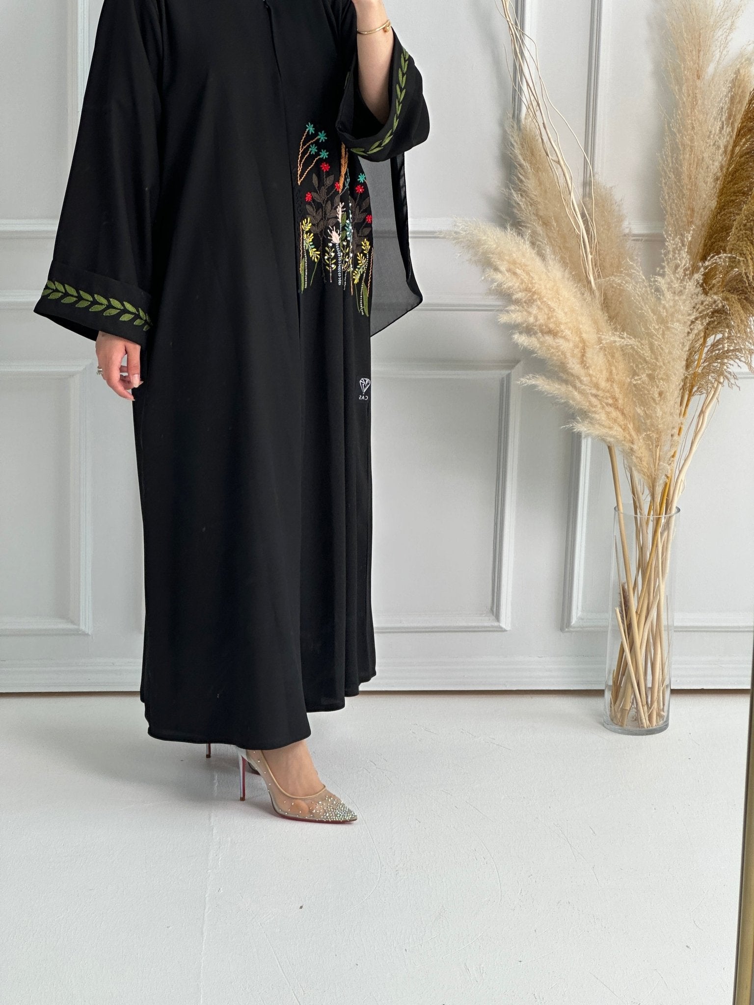 C - Black - Work - Abaya - Set - 157