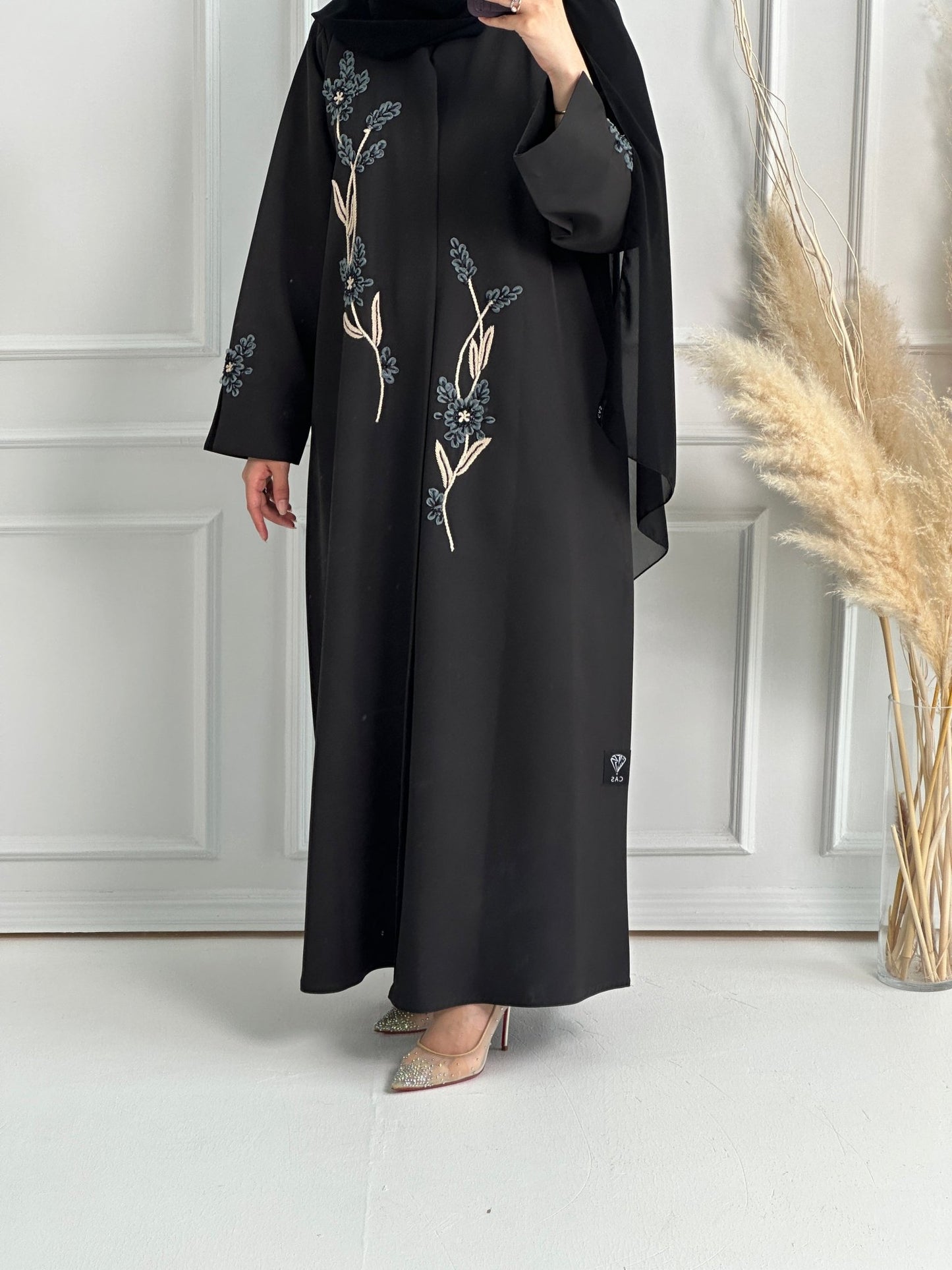 C - Black - Work - Abaya - Set - 158