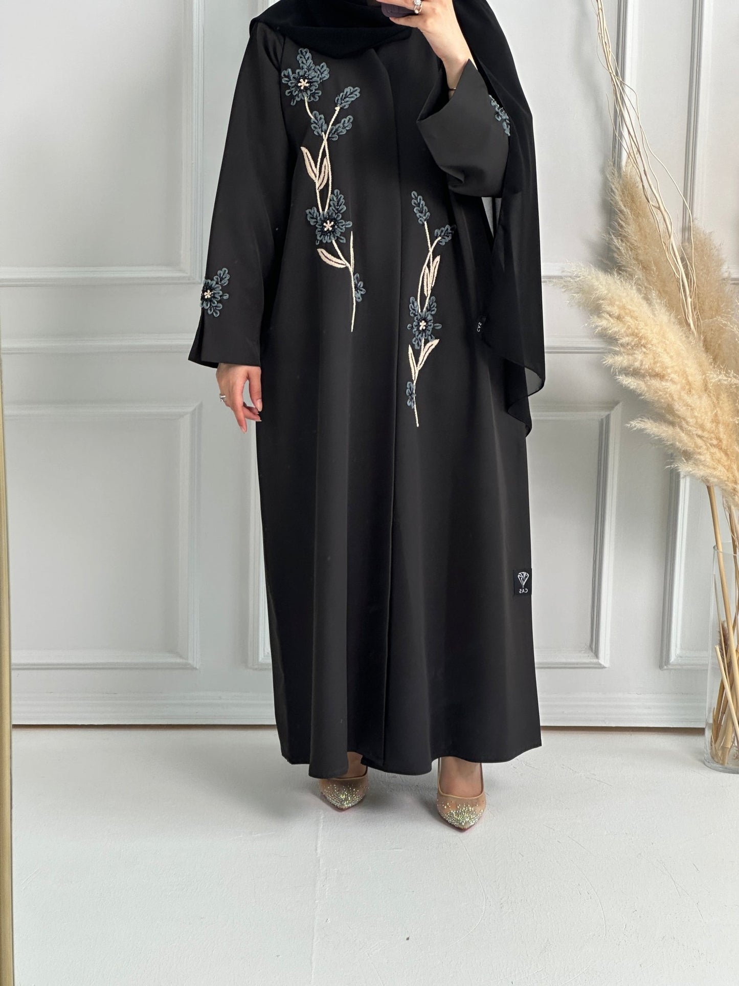 C - Black - Work - Abaya - Set - 158