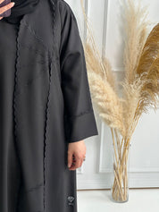 C - Black - Work - Abaya - Set - 159