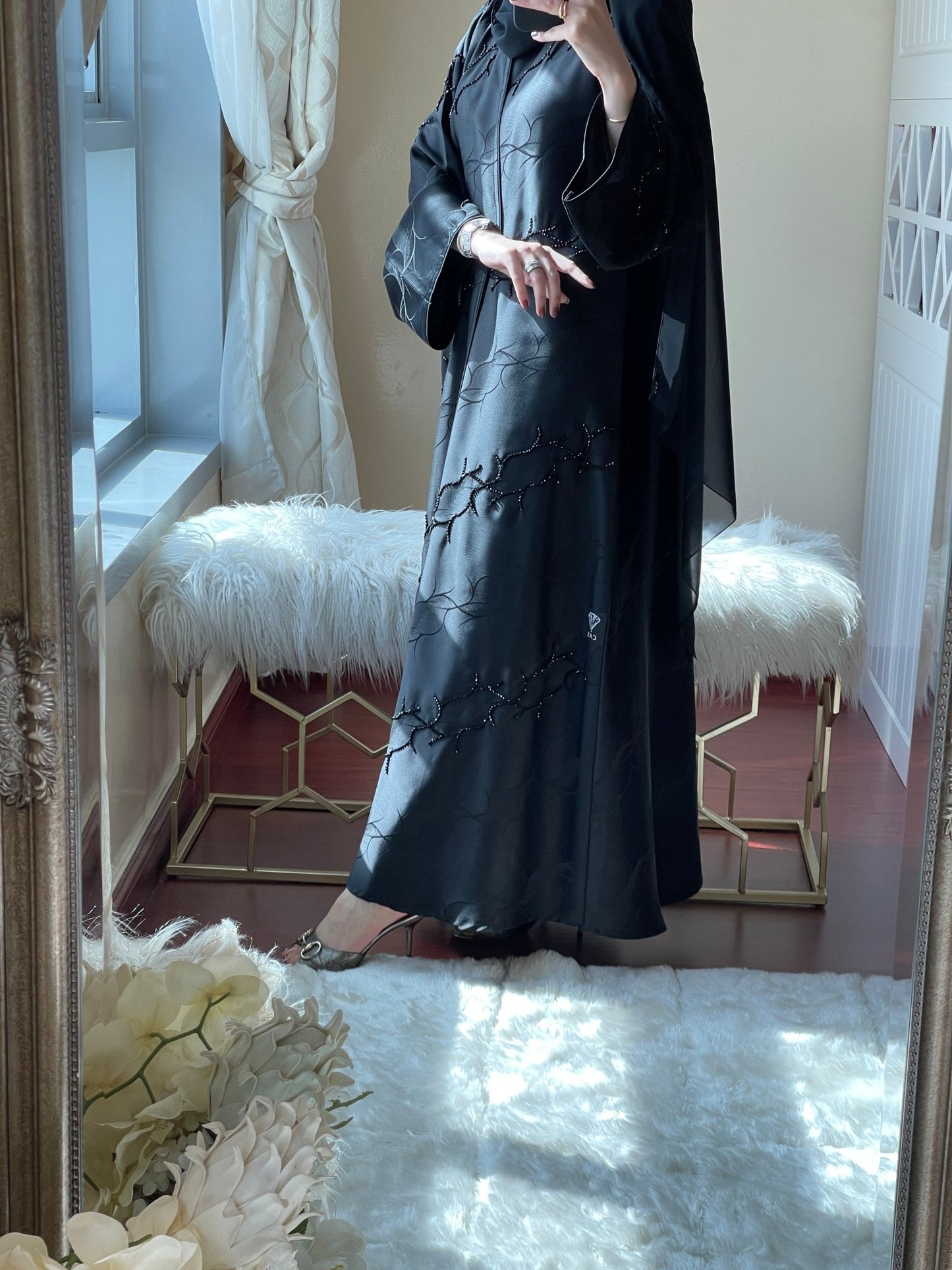 C - Black - Work - Abaya - Set - 16