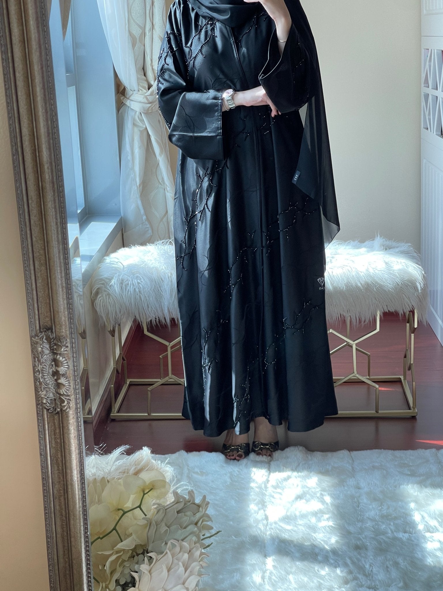 C - Black - Work - Abaya - Set - 16