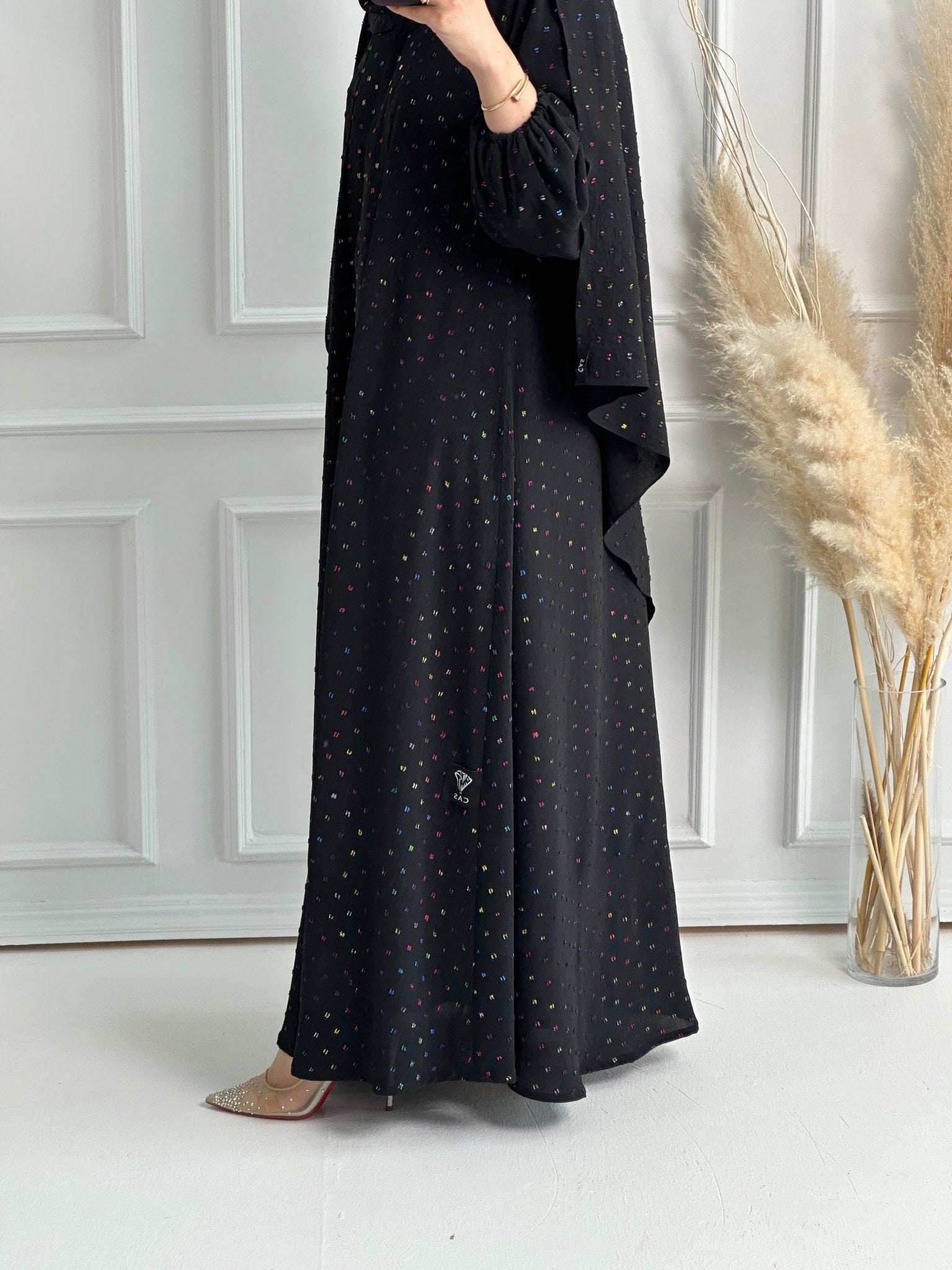 C - Black - Work - Abaya - Set - 160