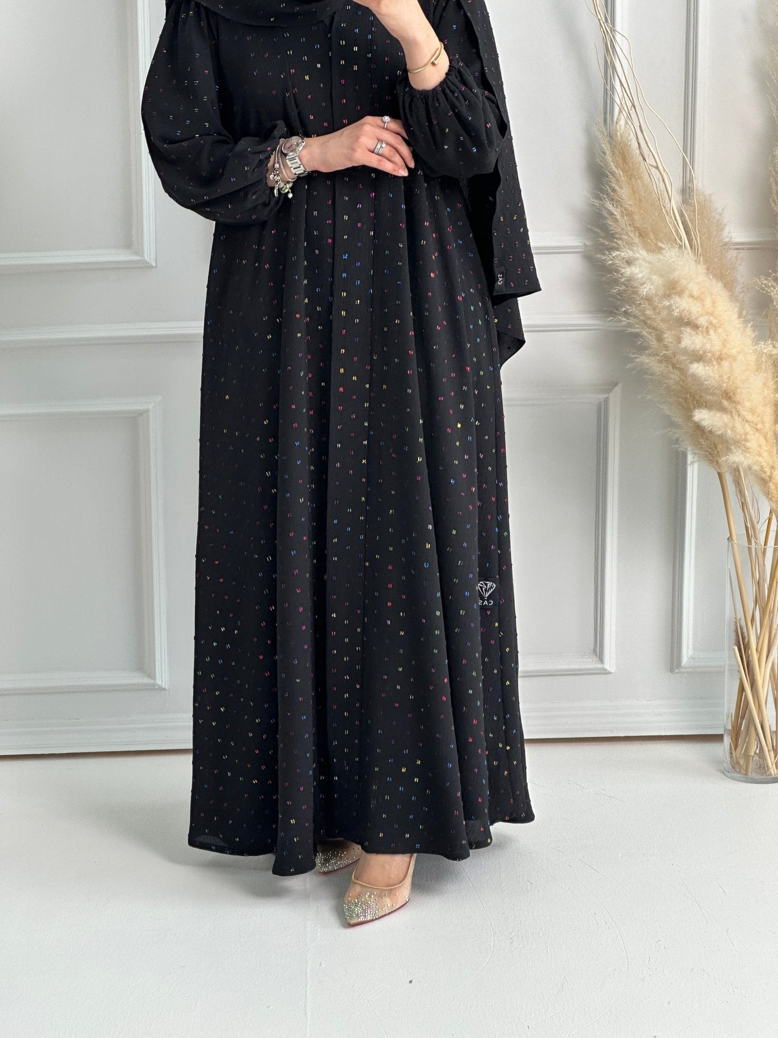 C - Black - Work - Abaya - Set - 160