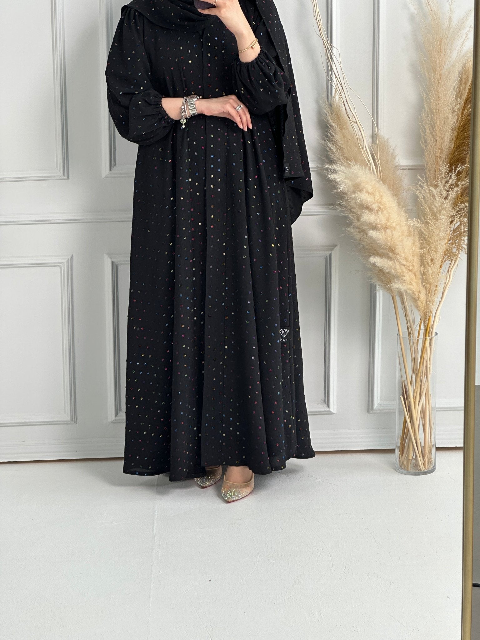 C - Black - Work - Abaya - Set - 160