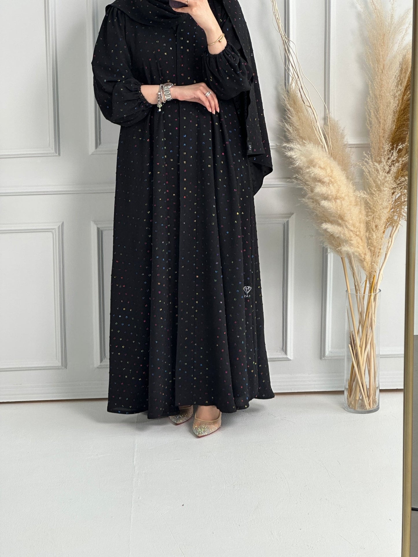 C - Black - Work - Abaya - Set - 160