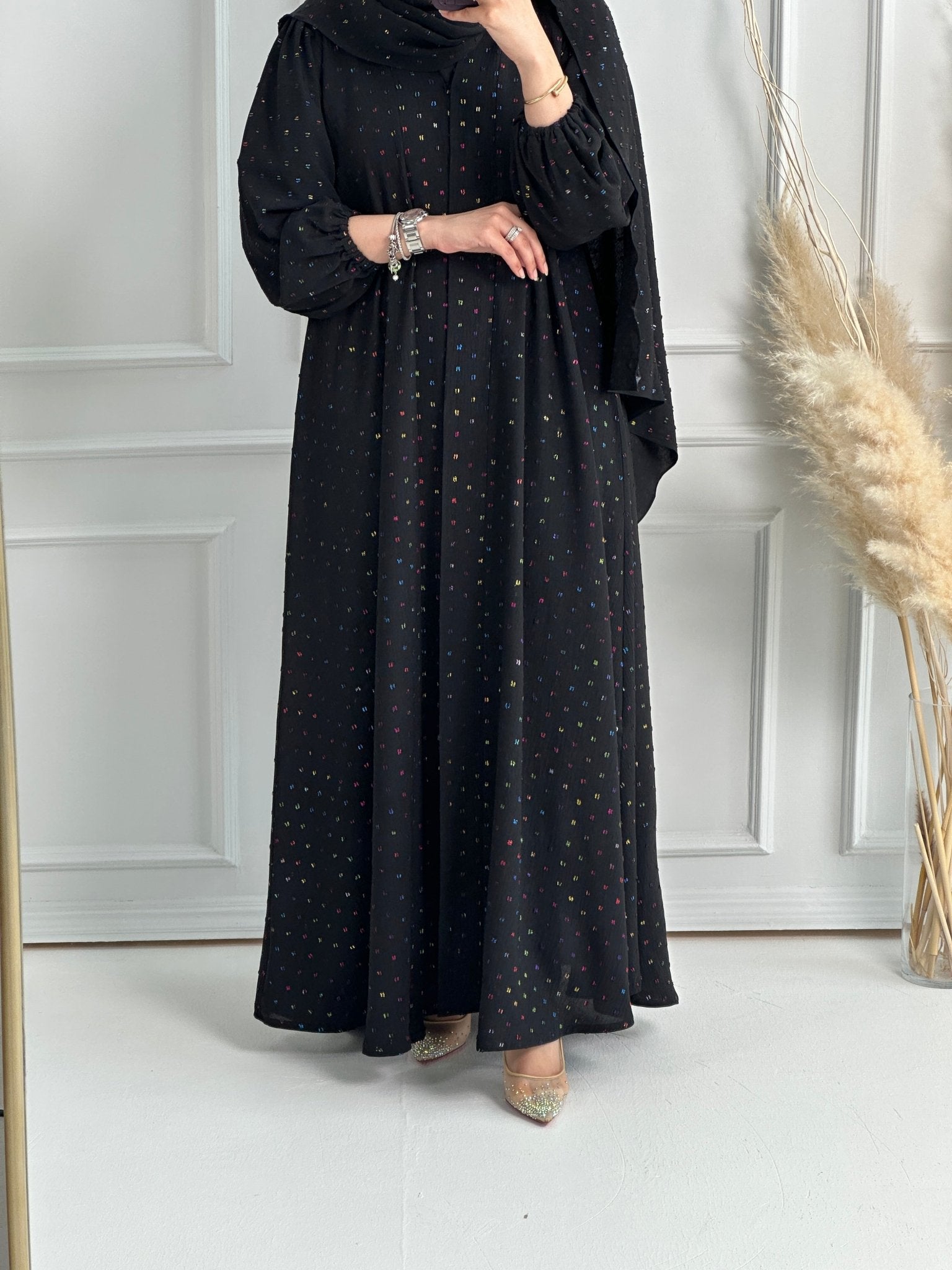 C - Black - Work - Abaya - Set - 160