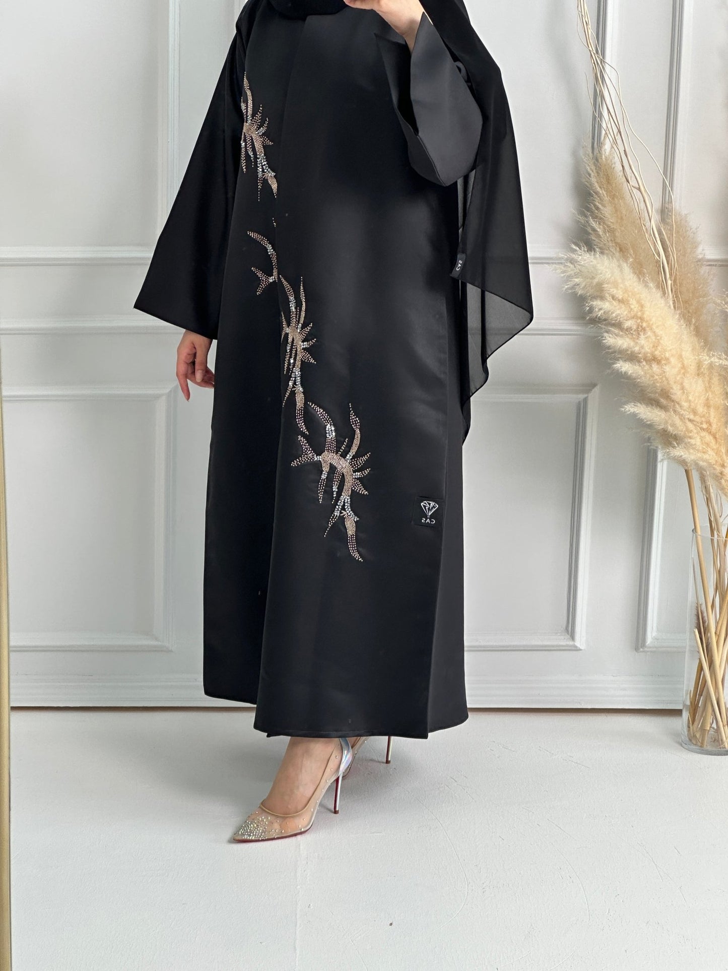 C - Black - Work - Abaya - Set - 161