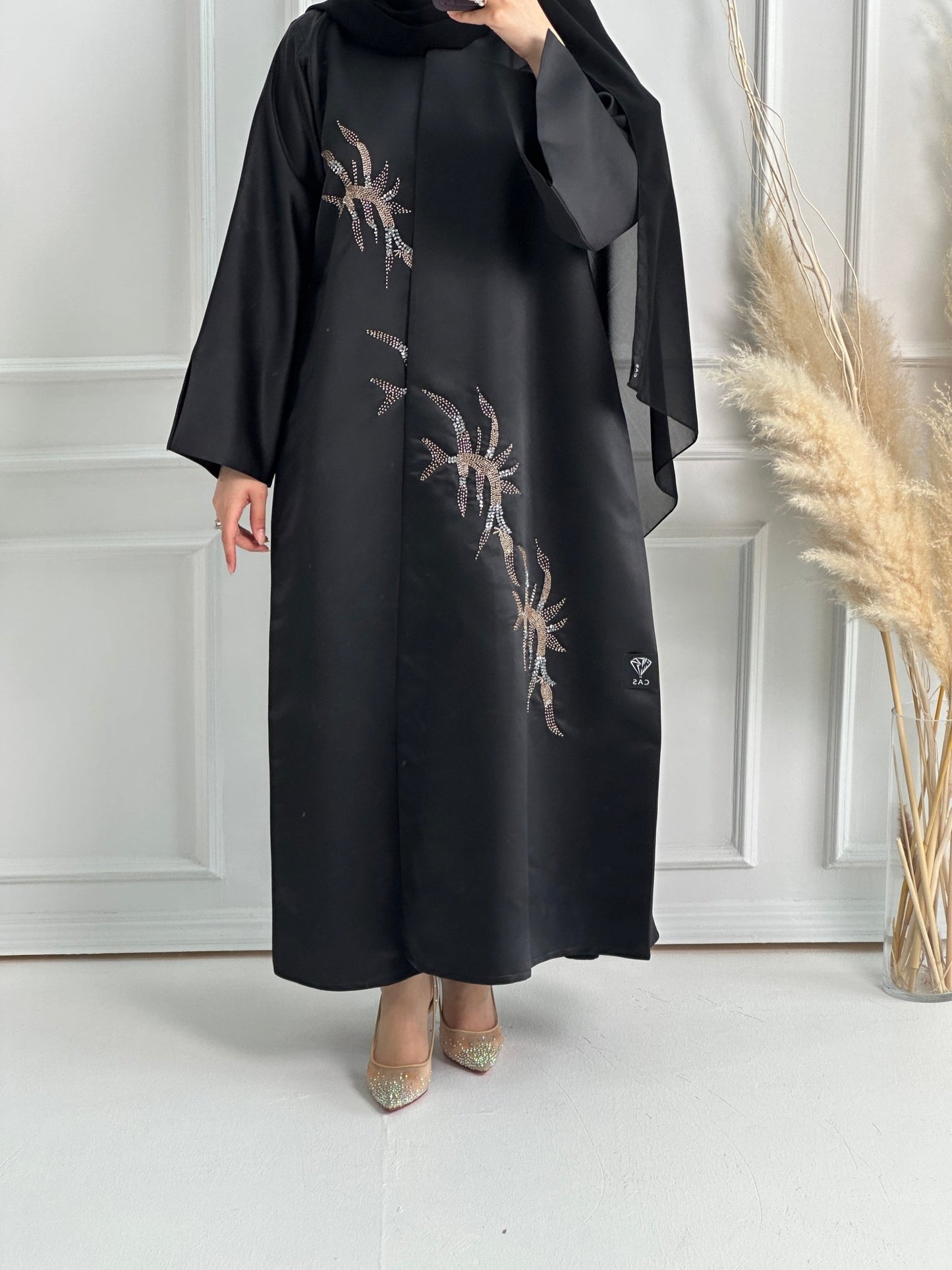 C - Black - Work - Abaya - Set - 161