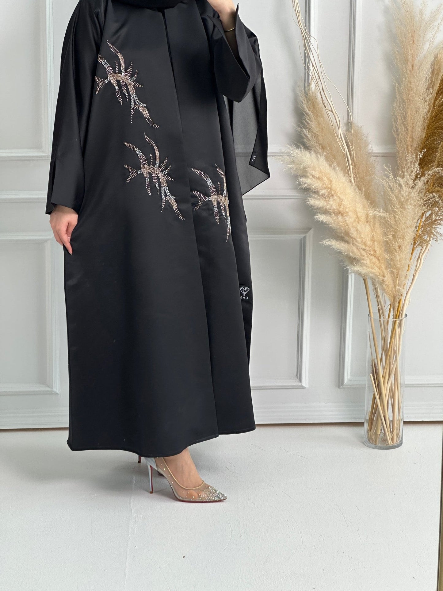 C - Black - Work - Abaya - Set - 161