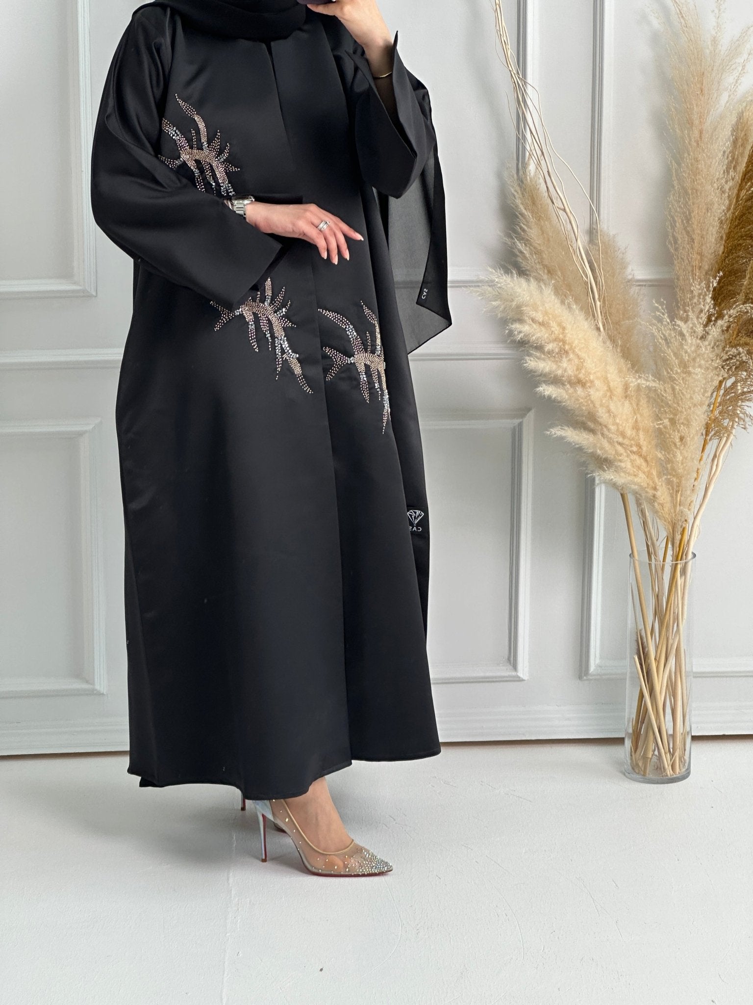 C - Black - Work - Abaya - Set - 161