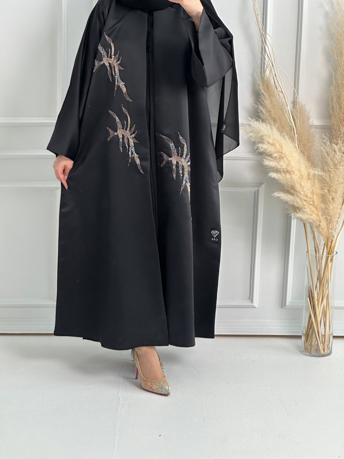 C - Black - Work - Abaya - Set - 161