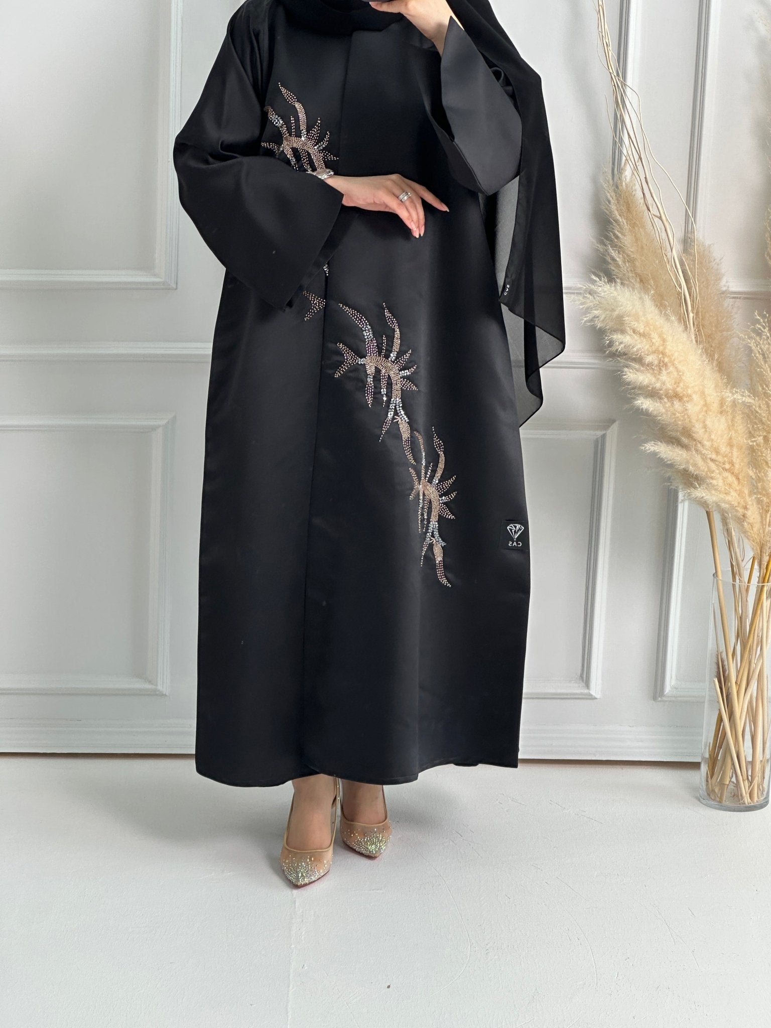 C - Black - Work - Abaya - Set - 161