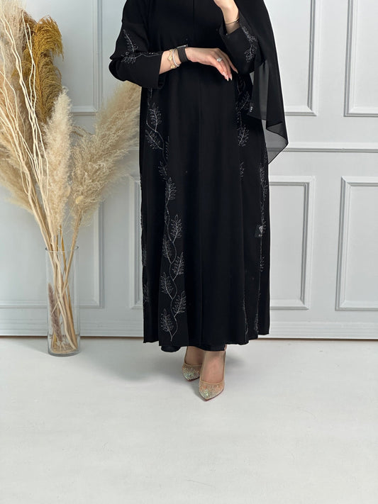 C - Black - Work - Abaya - Set - 162