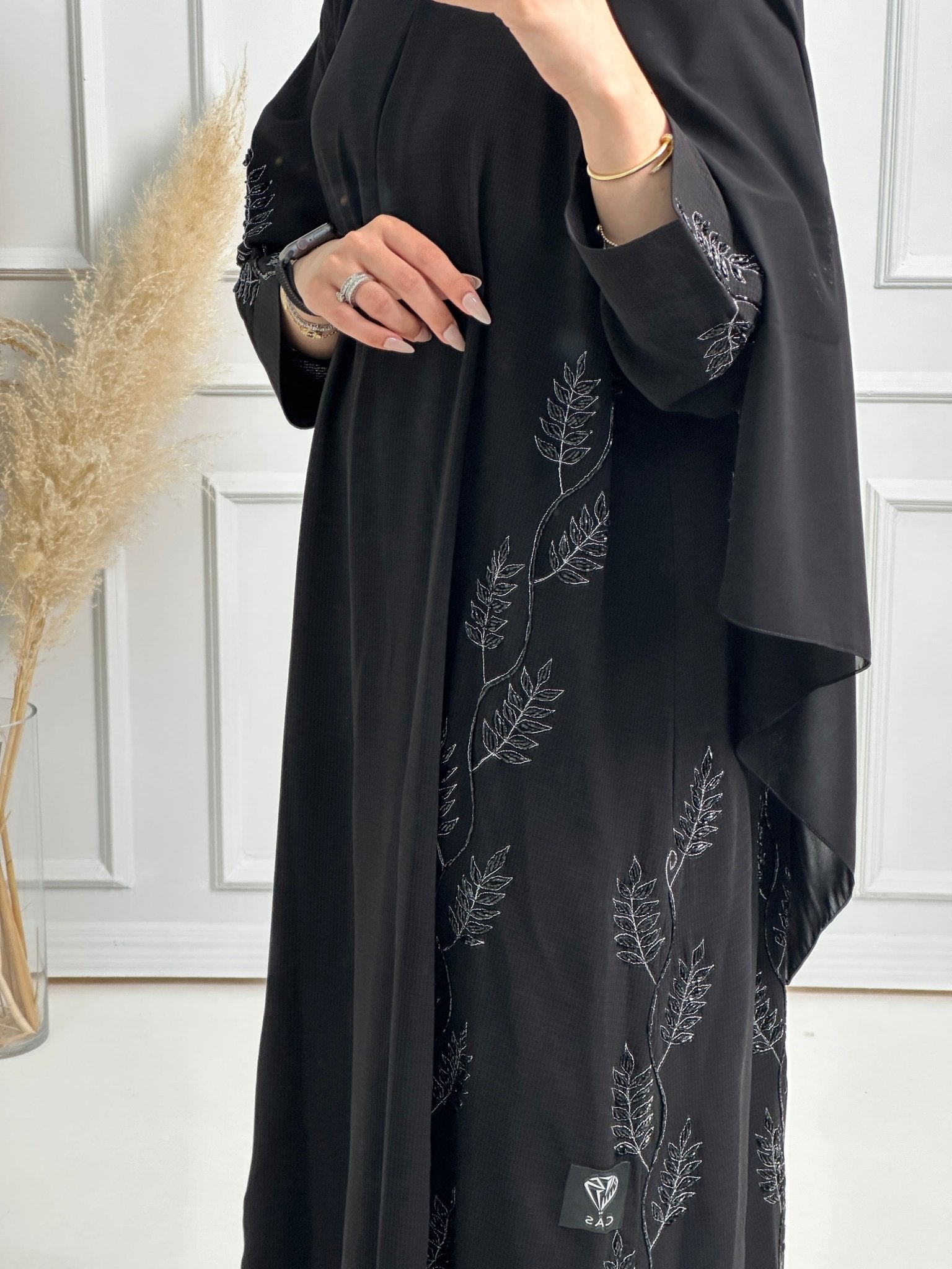 C - Black - Work - Abaya - Set - 162