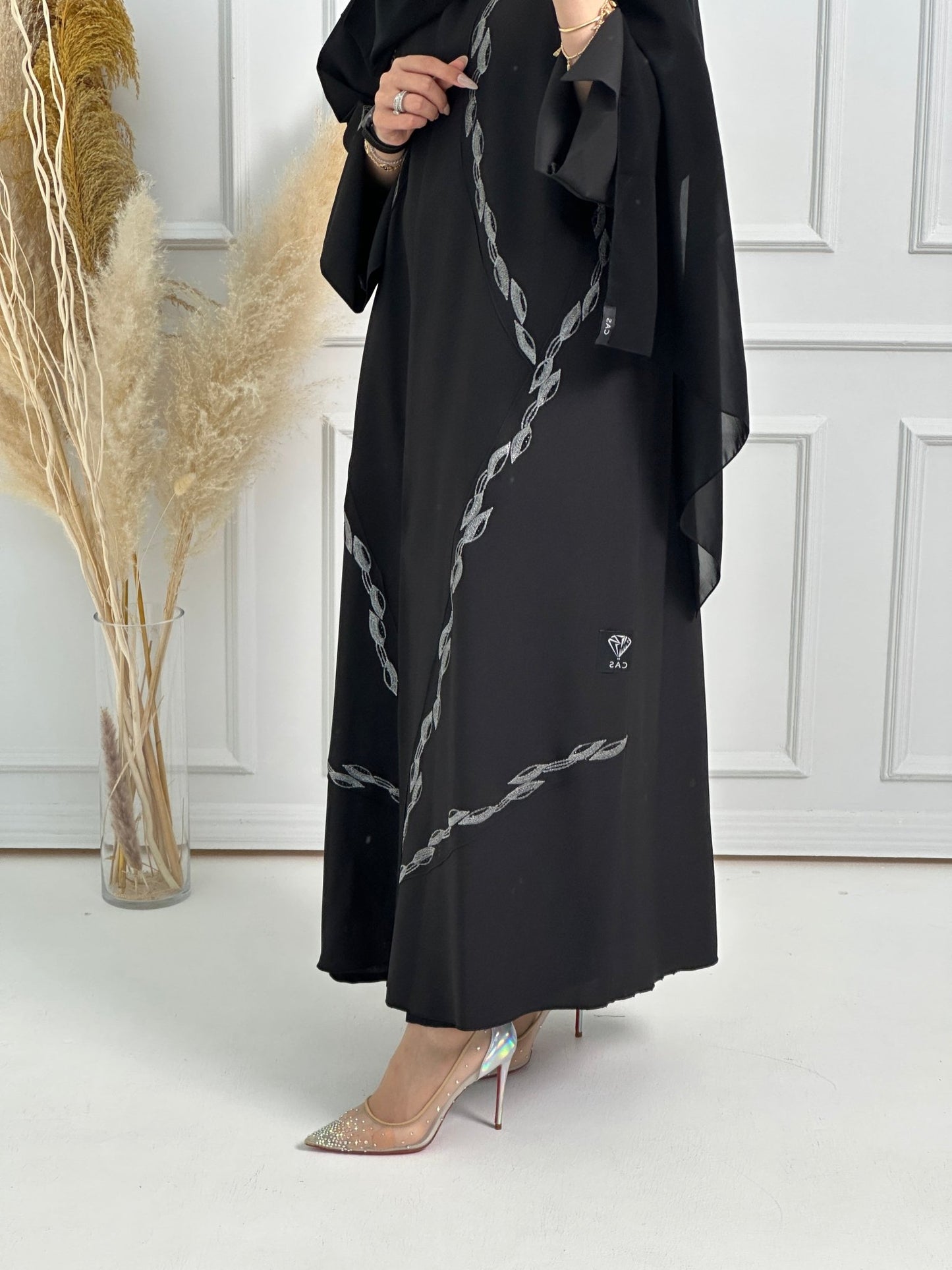 C - Black - Work - Abaya - Set - 163