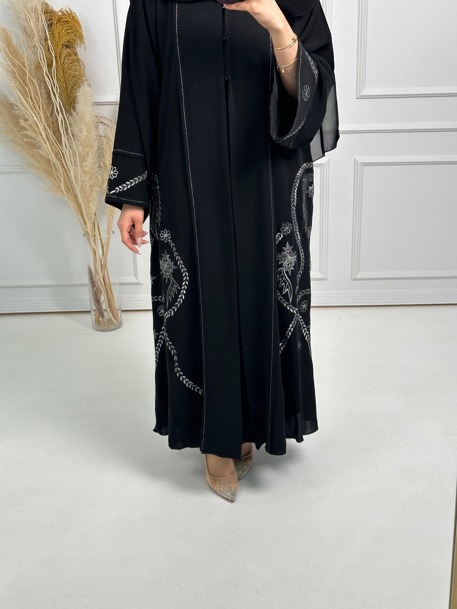 C - Black - Work - Abaya - Set - 164