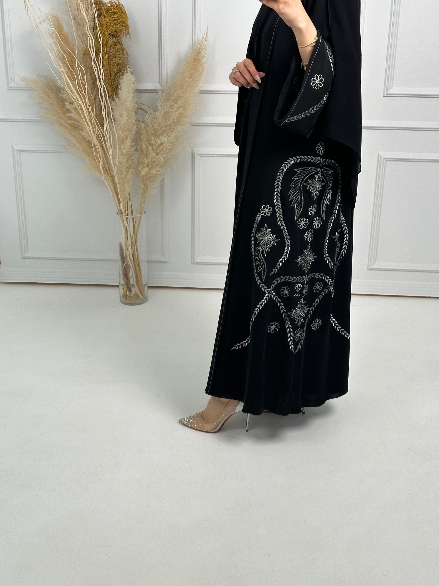 C - Black - Work - Abaya - Set - 164