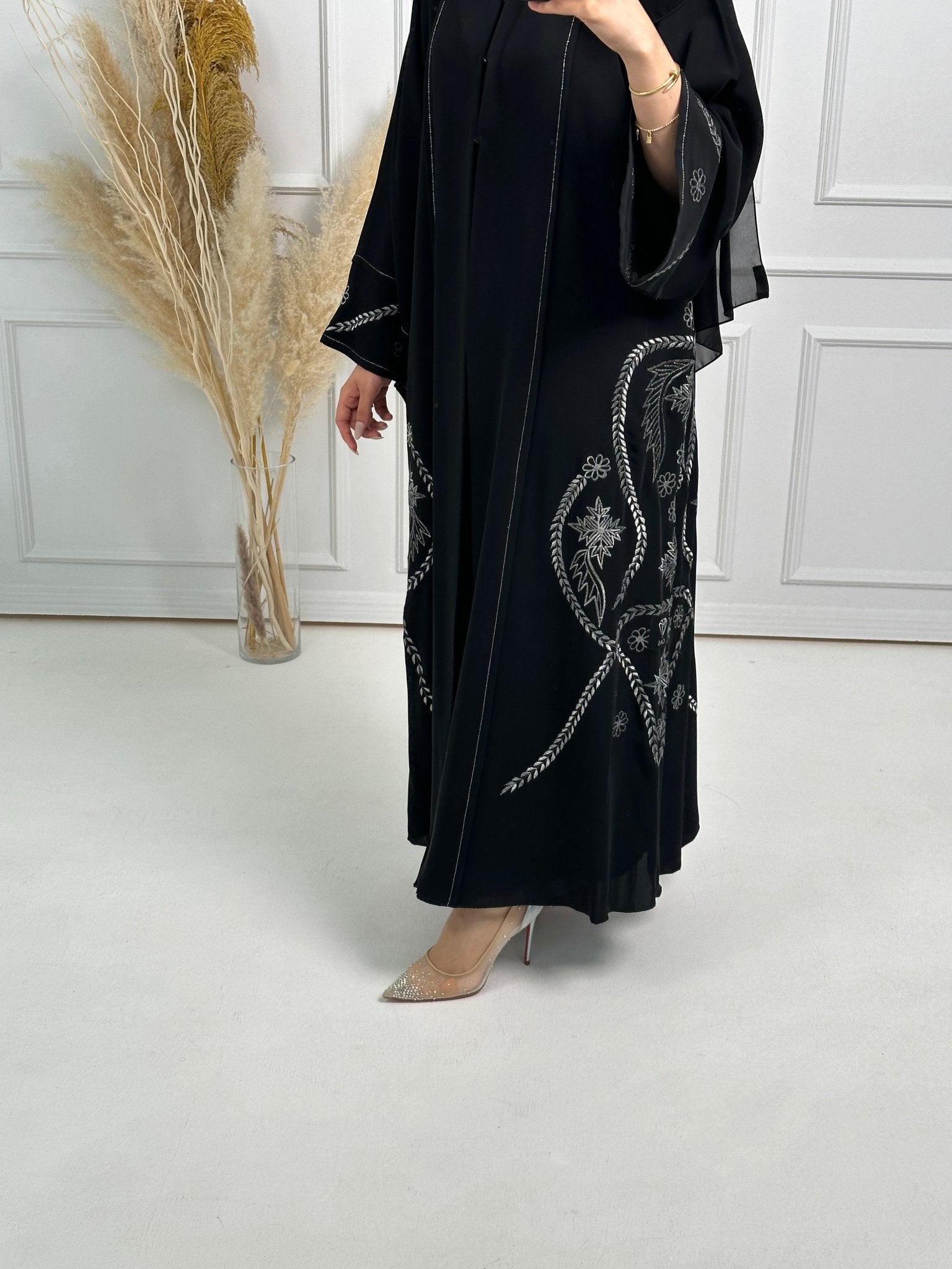 C - Black - Work - Abaya - Set - 164