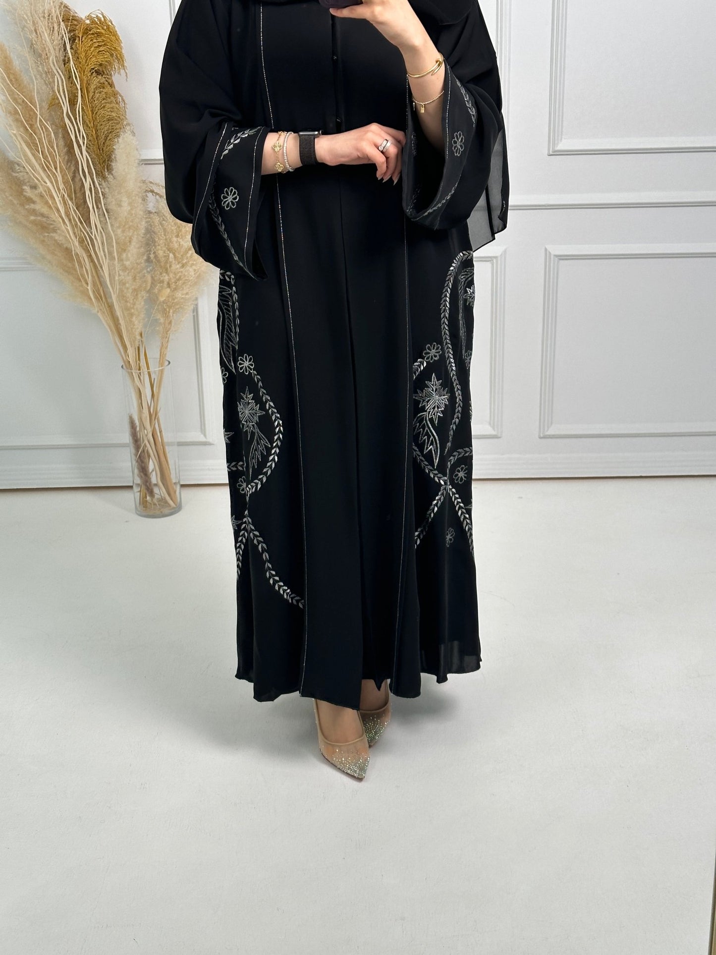 C - Black - Work - Abaya - Set - 164