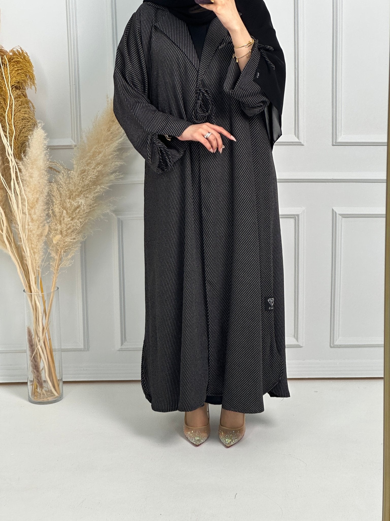 C - Black - Work - Abaya - Set - 165