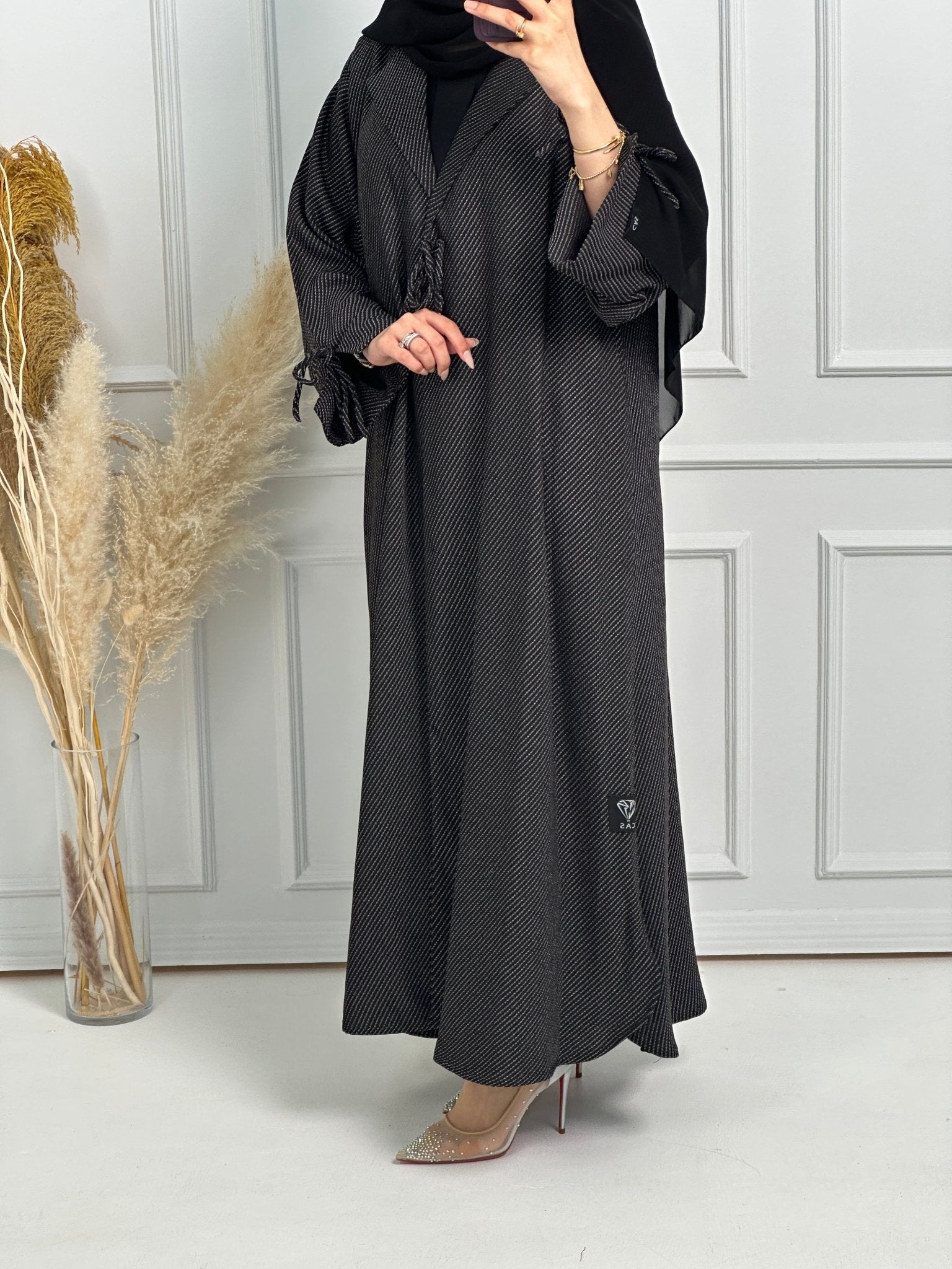 C - Black - Work - Abaya - Set - 165