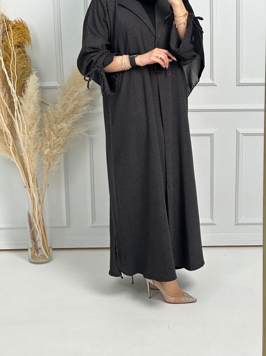 C - Black - Work - Abaya - Set - 165