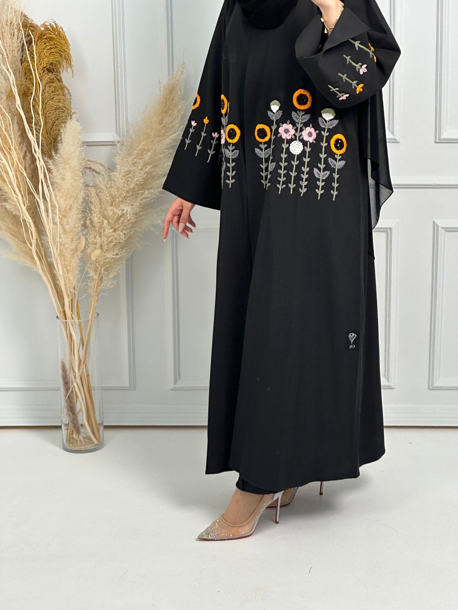 C - Black - Work - Abaya - Set - 166