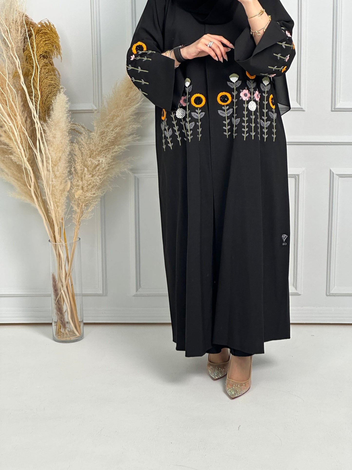 C - Black - Work - Abaya - Set - 166