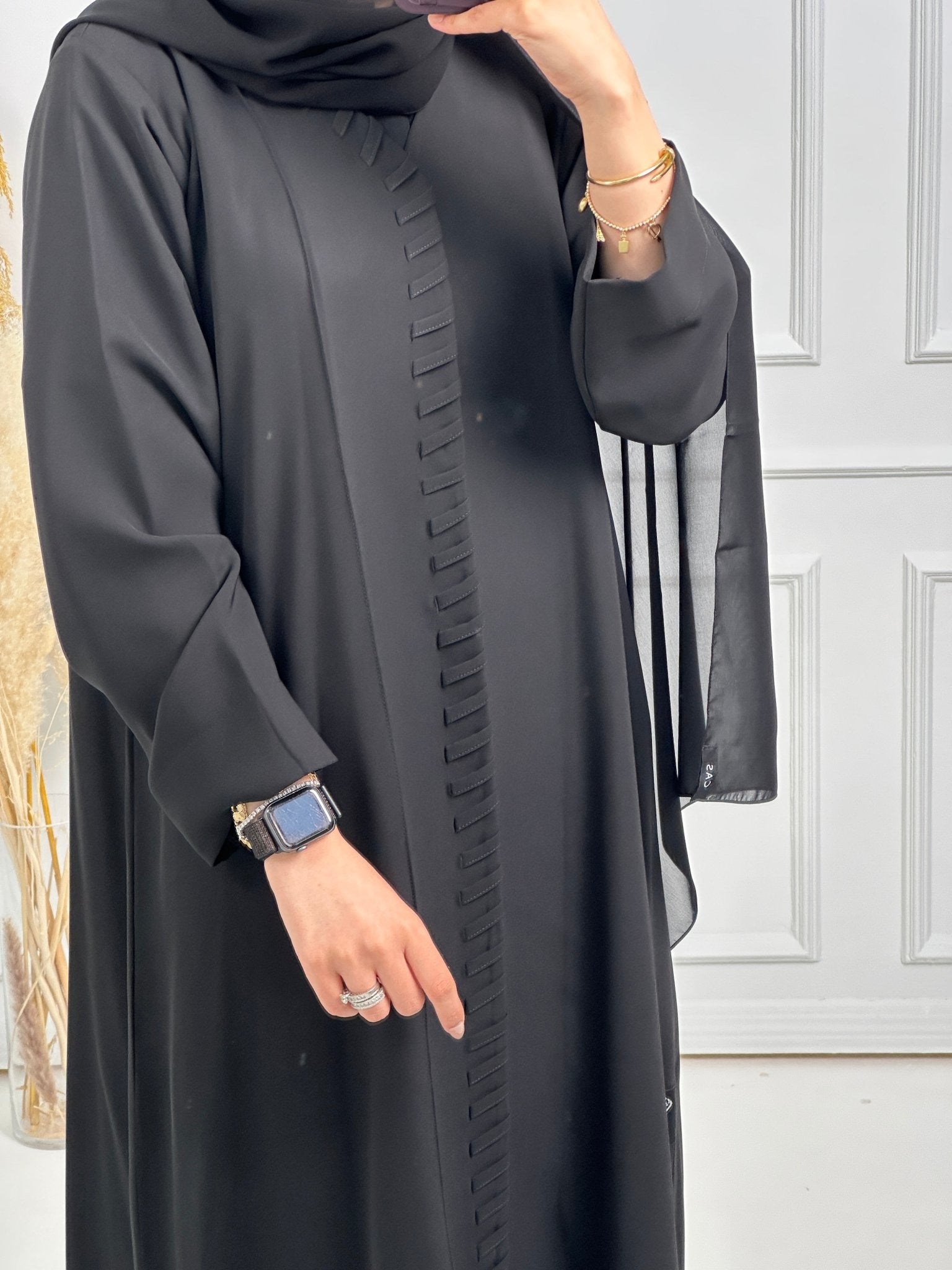 C - Black - Work - Abaya - Set - 167