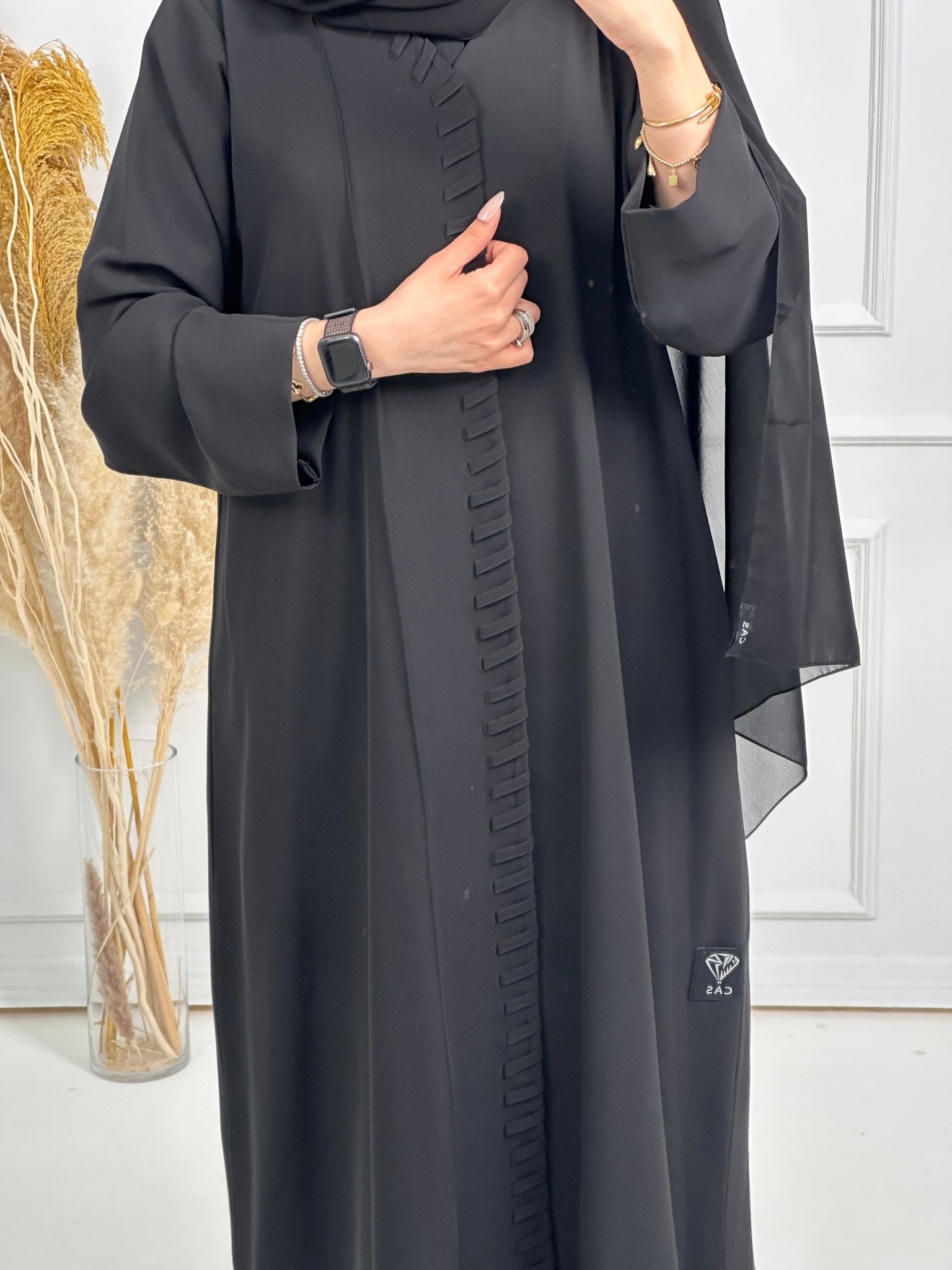 C - Black - Work - Abaya - Set - 167