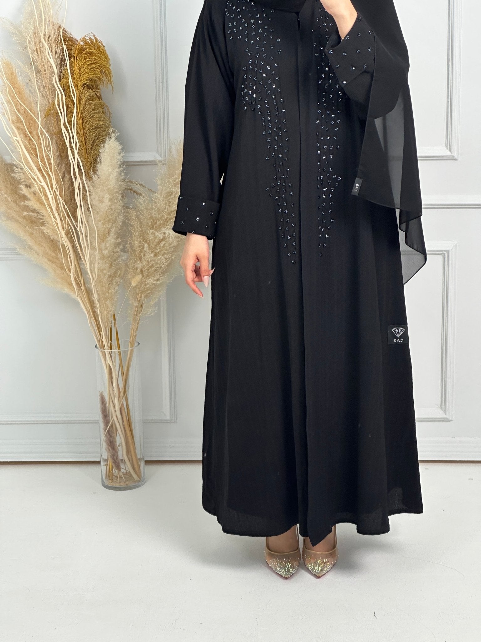 C - Black - Work - Abaya - Set - 170