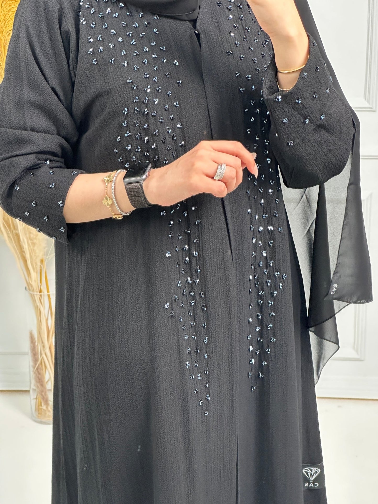 C - Black - Work - Abaya - Set - 170