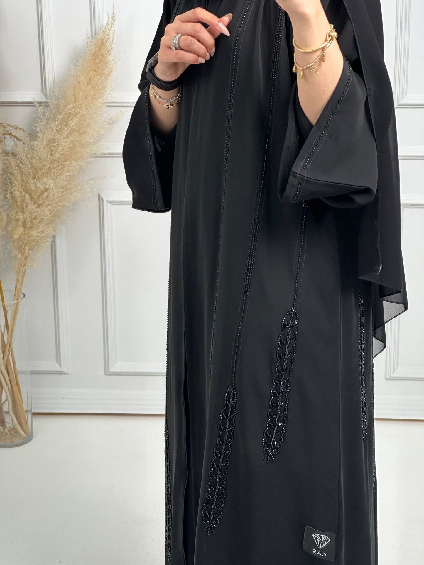 C - Black - Work - Abaya - Set - 171