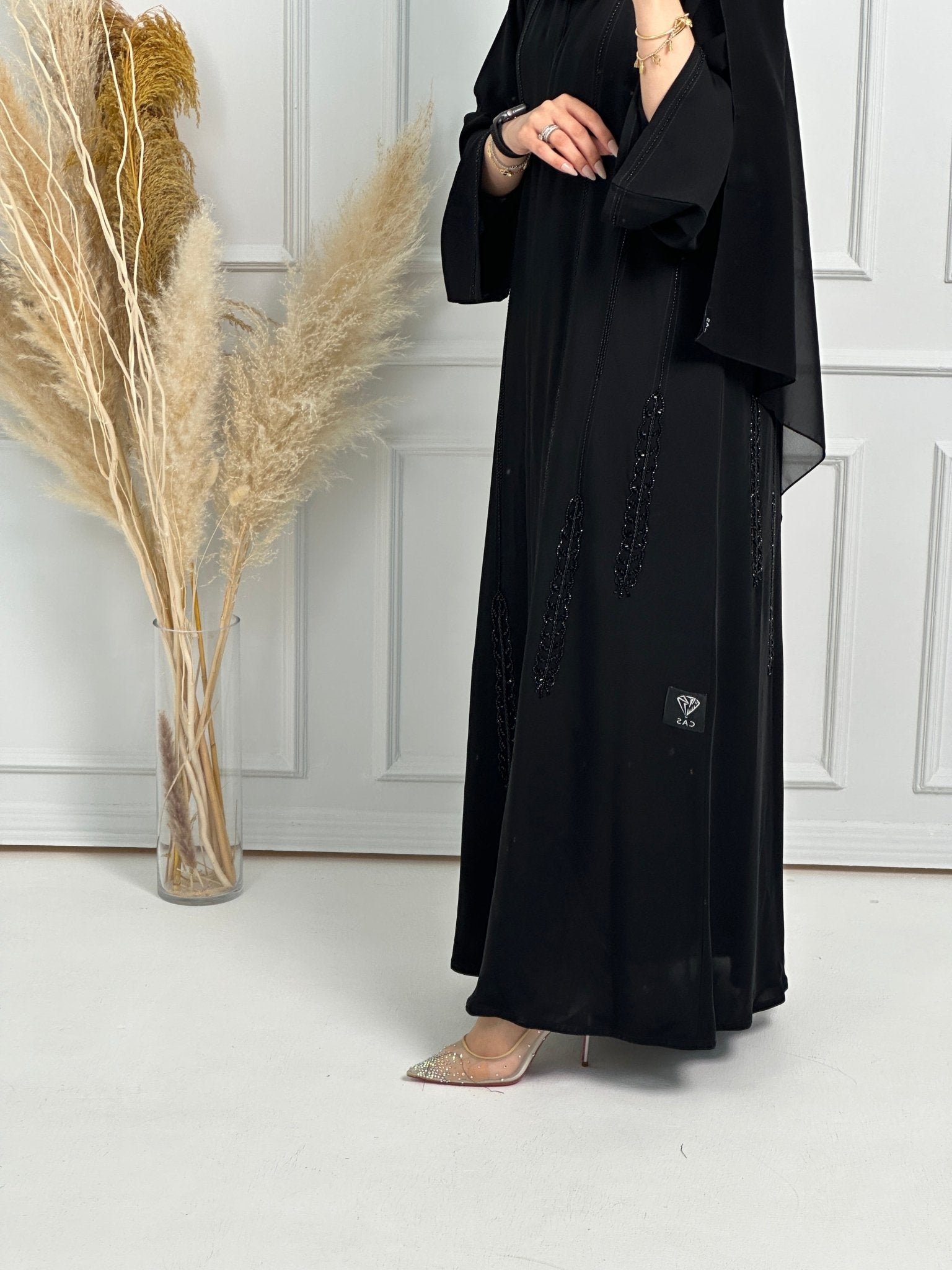 C - Black - Work - Abaya - Set - 171