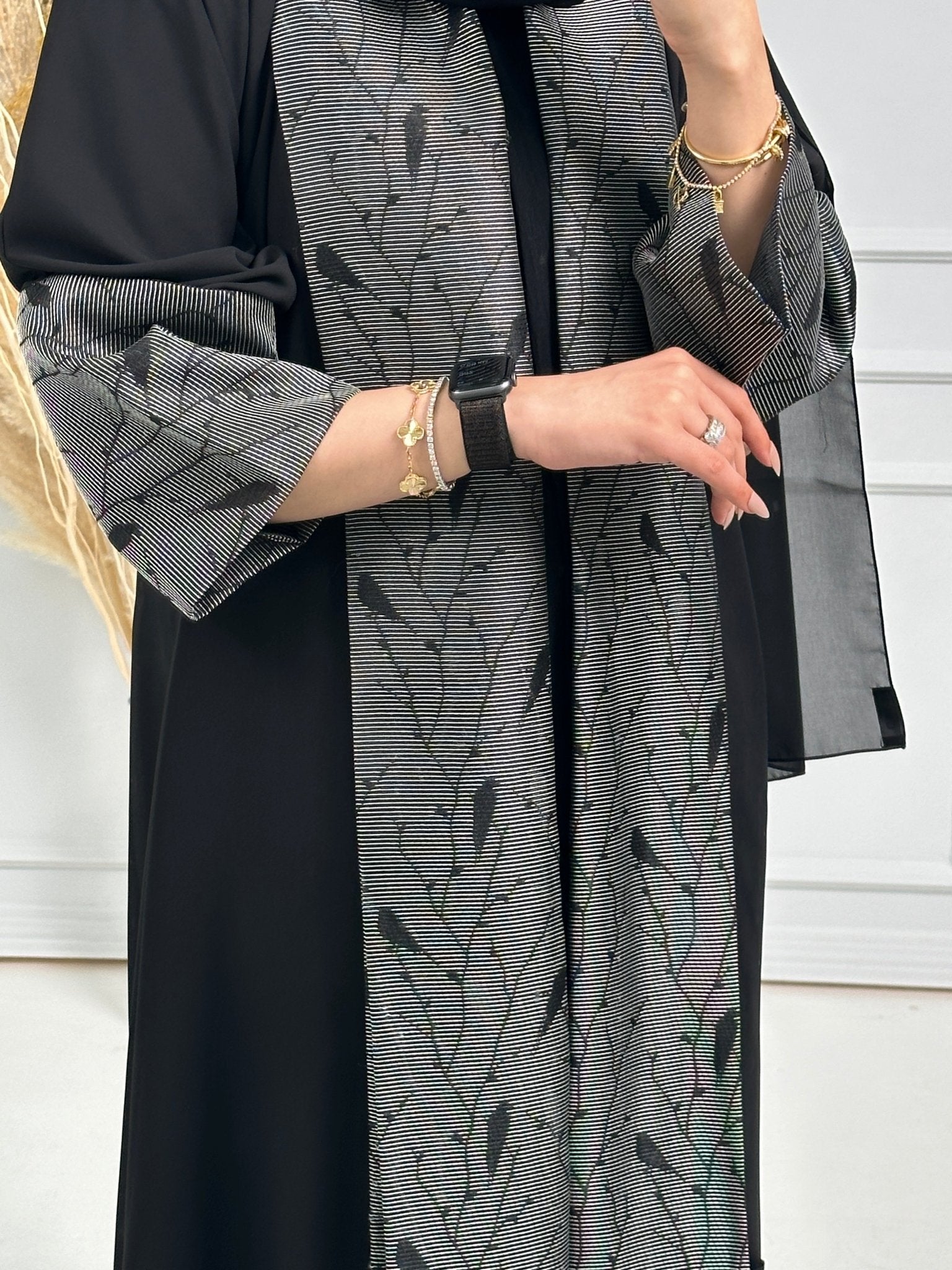 C - Black - Work - Abaya - Set - 172