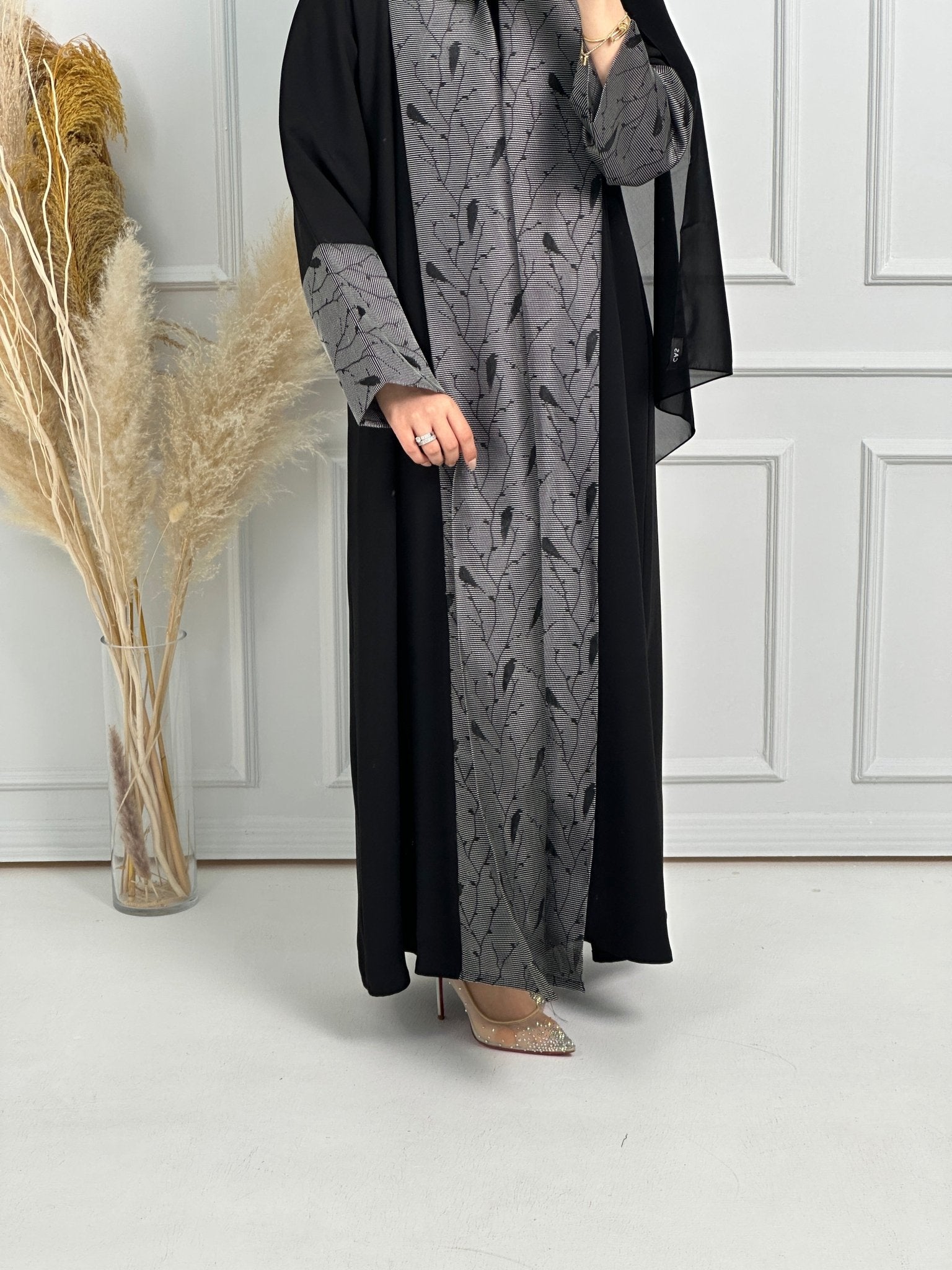 C - Black - Work - Abaya - Set - 172